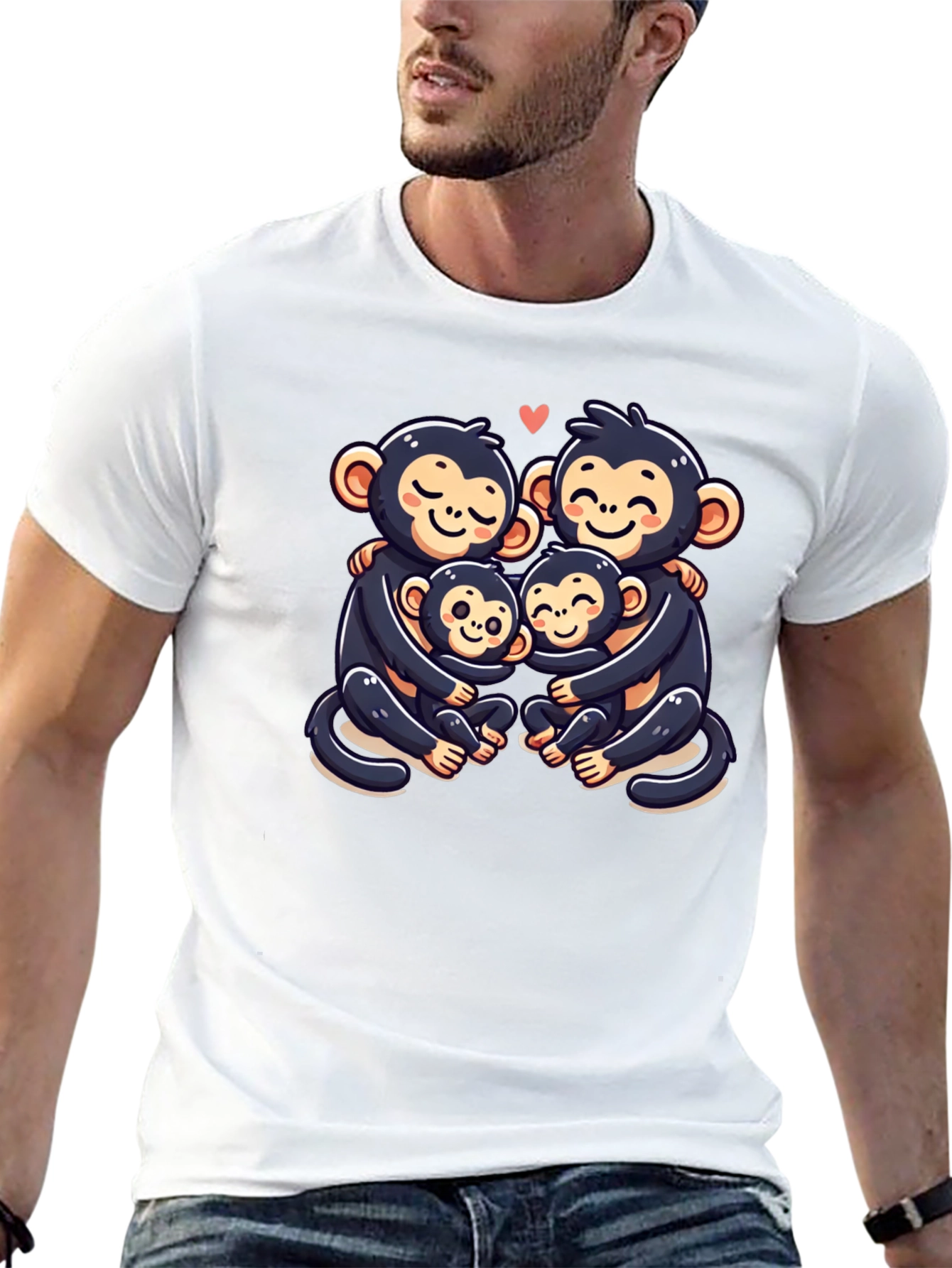 Cute Monkey Family T-Shirt
