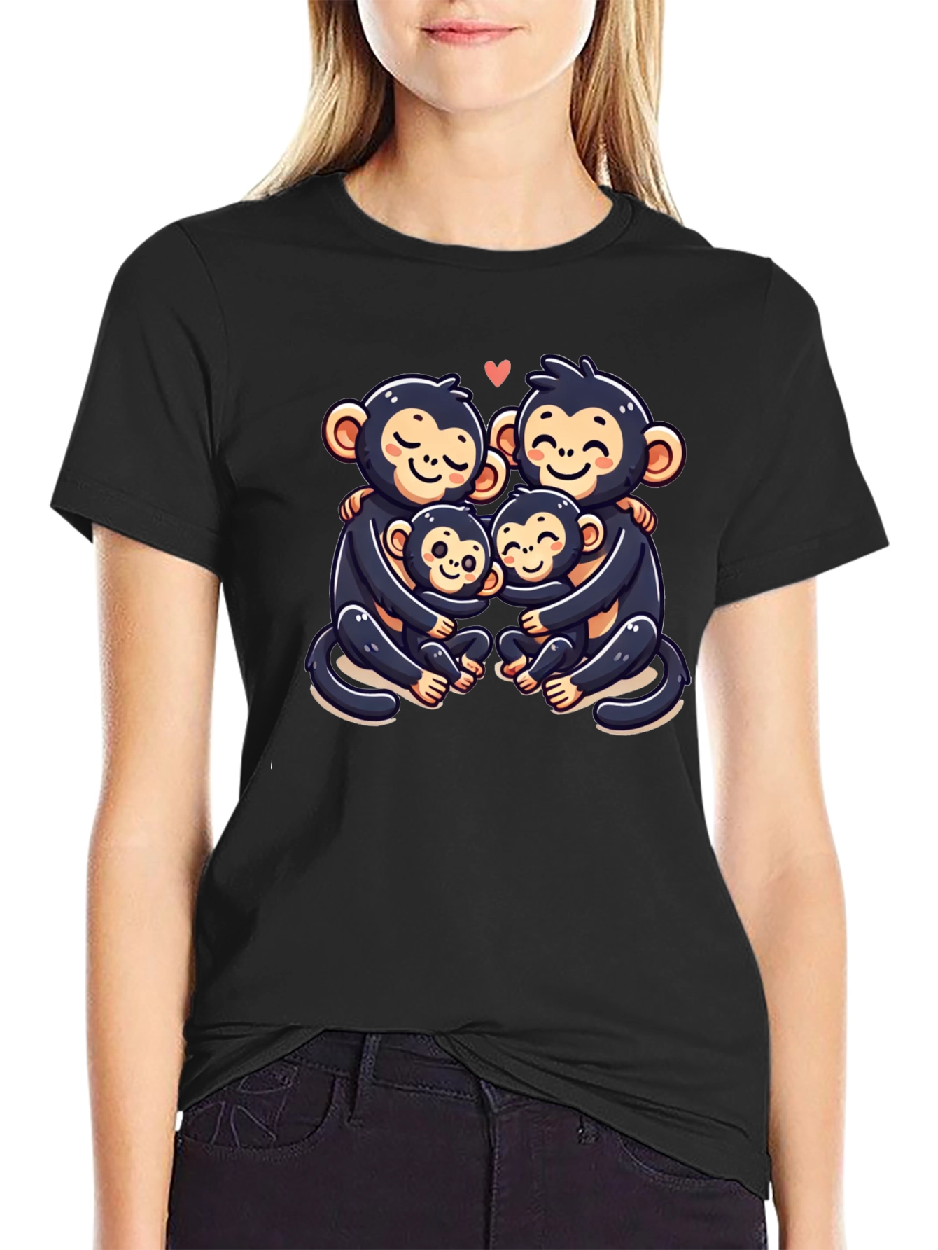 Cute Monkey Family T-Shirt