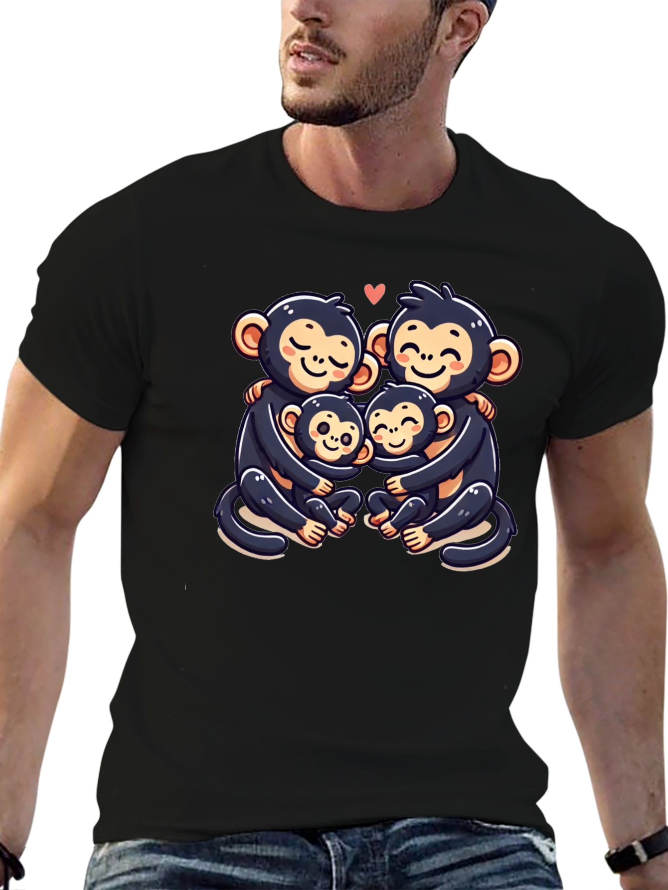 Cute Monkey Family T-Shirt
