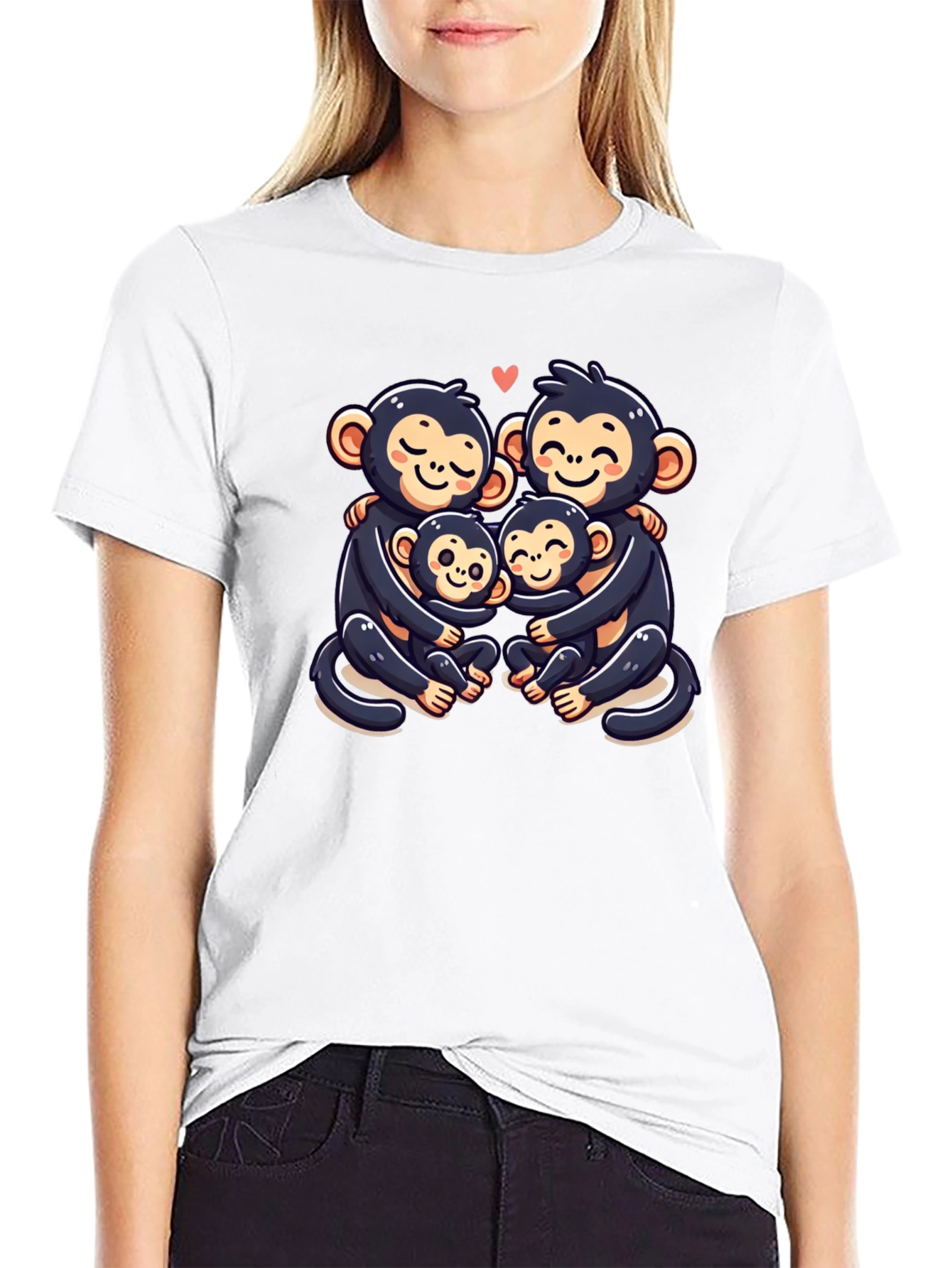 Cute Monkey Family T-Shirt