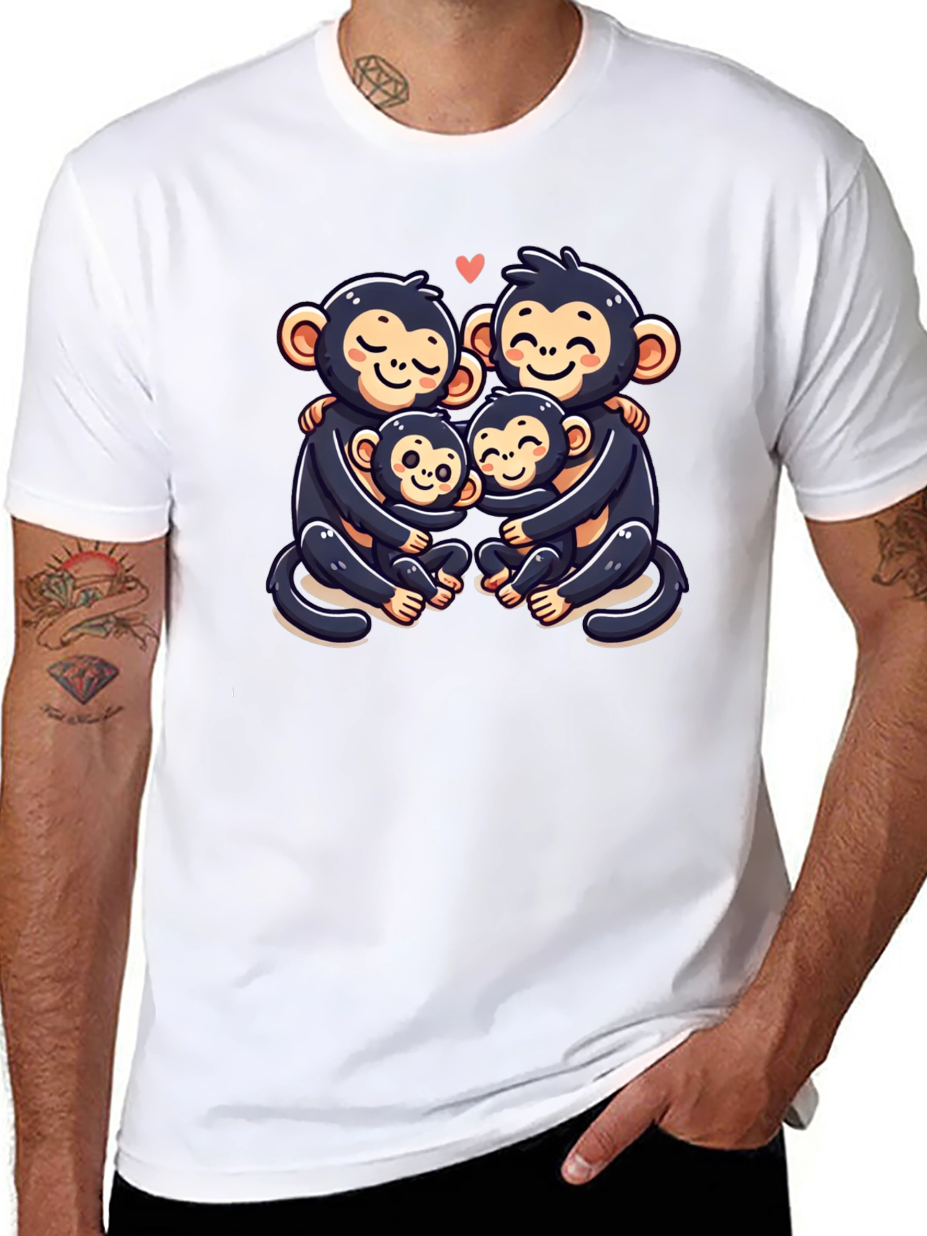 Cute Monkey Family T-Shirt