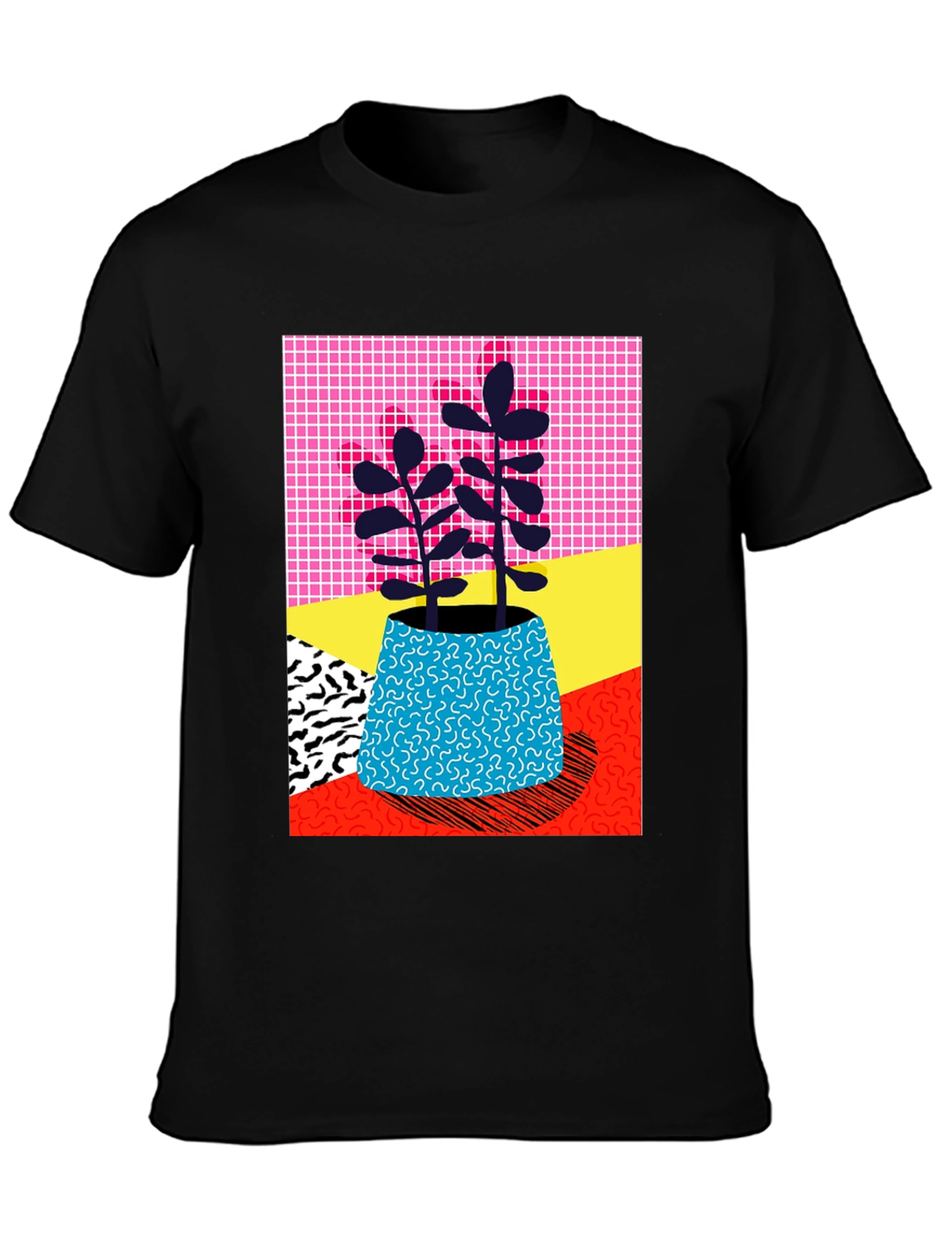 Vibrant Plant Graphic Tee - Unique 80s Style