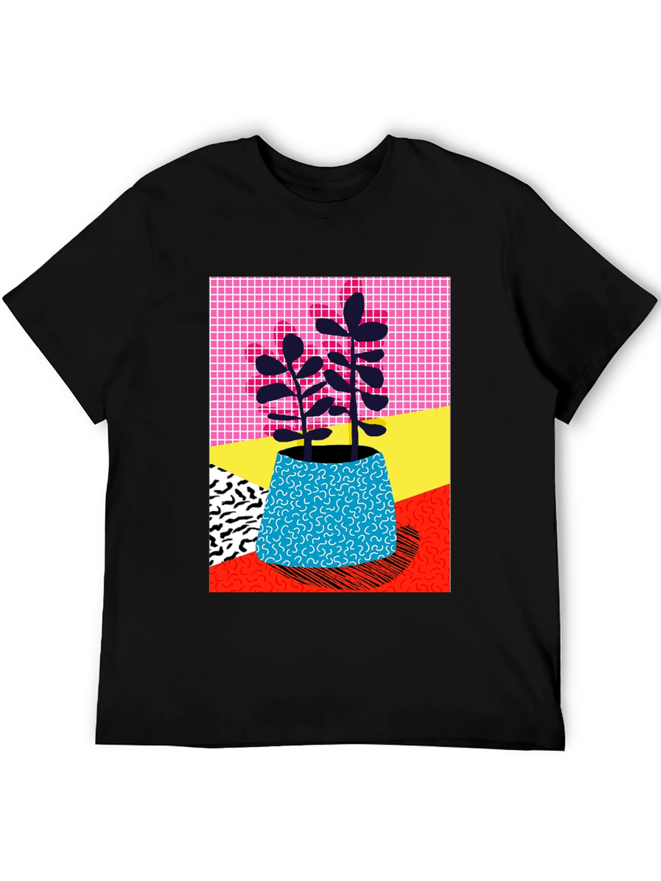 Vibrant Plant Graphic Tee - Unique 80s Style