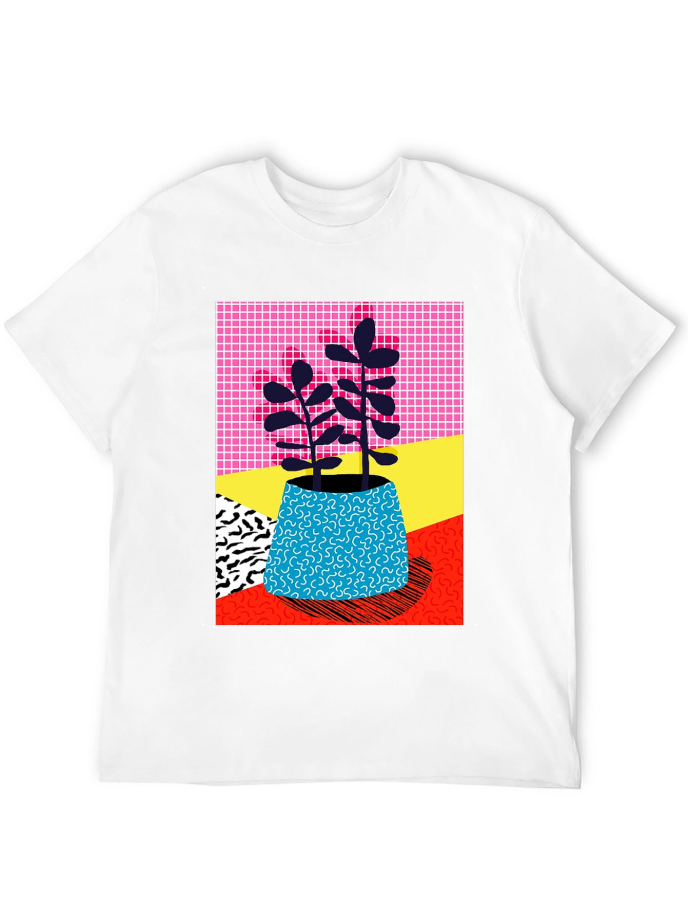 Vibrant Plant Graphic Tee - Unique 80s Style