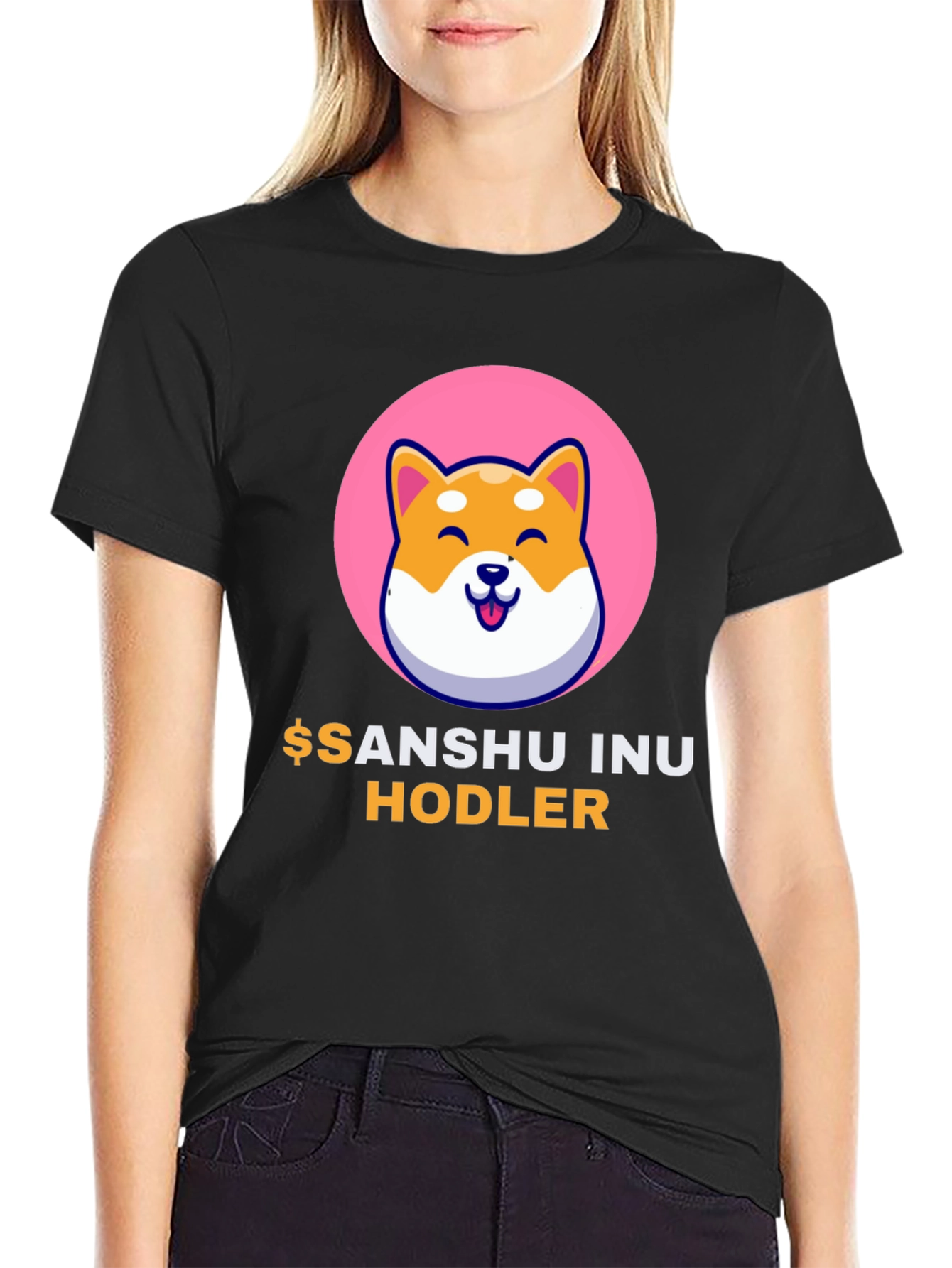 Sanshu Inu Hodler Black T-Shirt