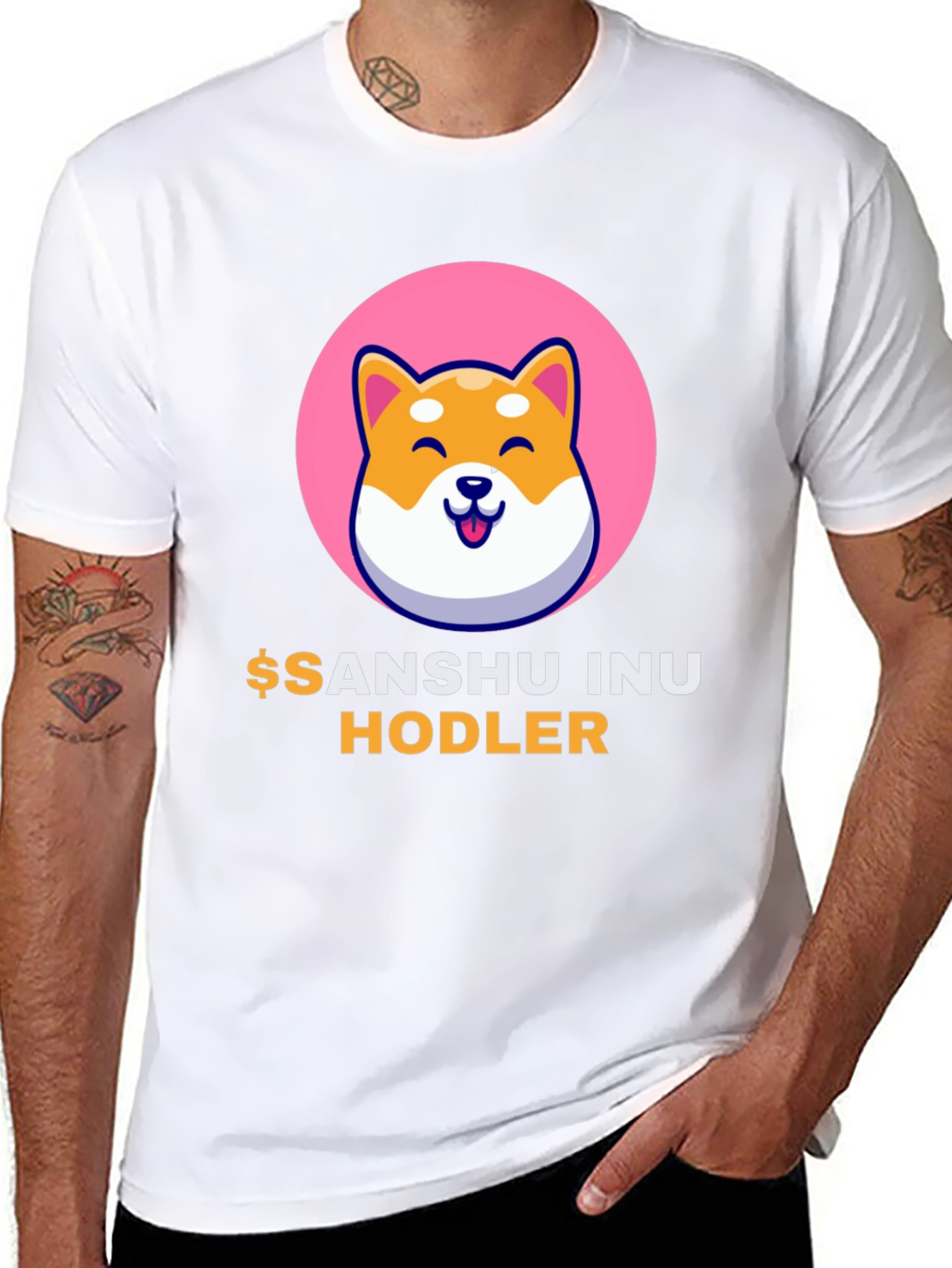 Sanshu Inu Hodler Black T-Shirt