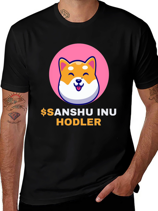 Sanshu Inu Hodler Black T-Shirt