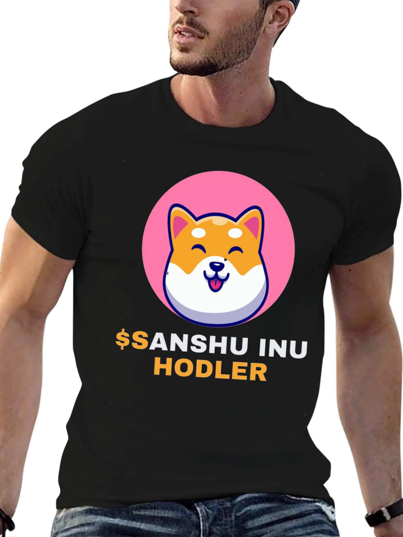 Sanshu Inu Hodler Black T-Shirt