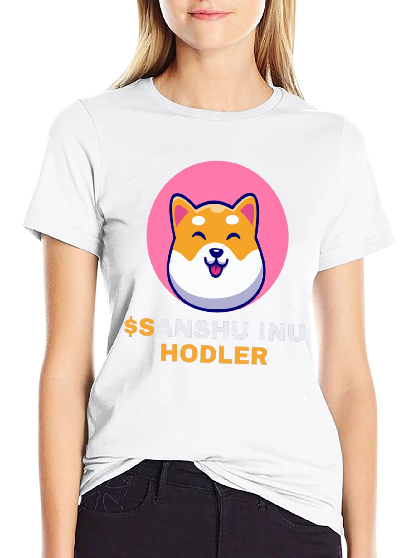 Sanshu Inu Hodler Black T-Shirt
