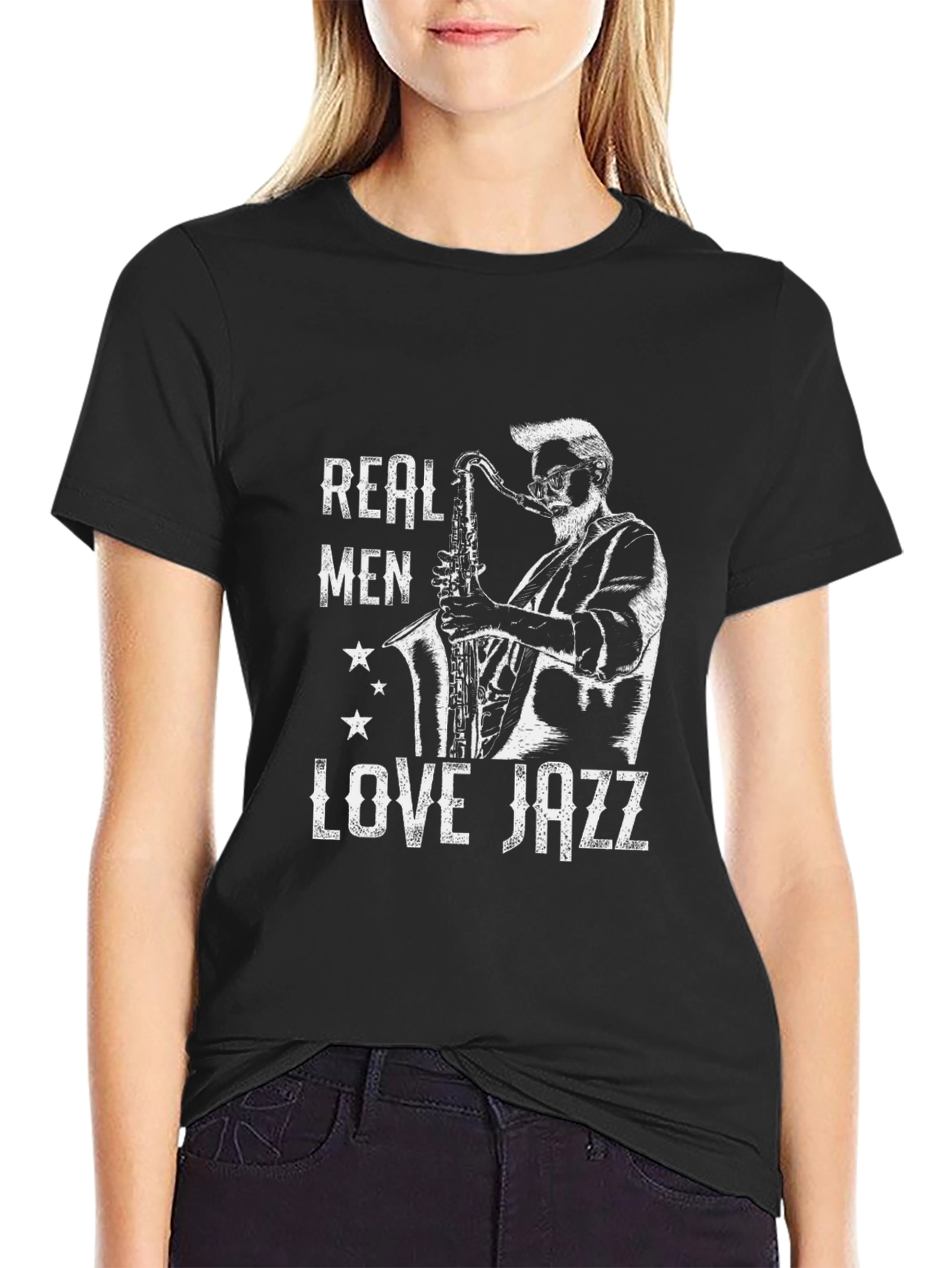 Real Men Love Jazz T-Shirt - Music Lover Tee