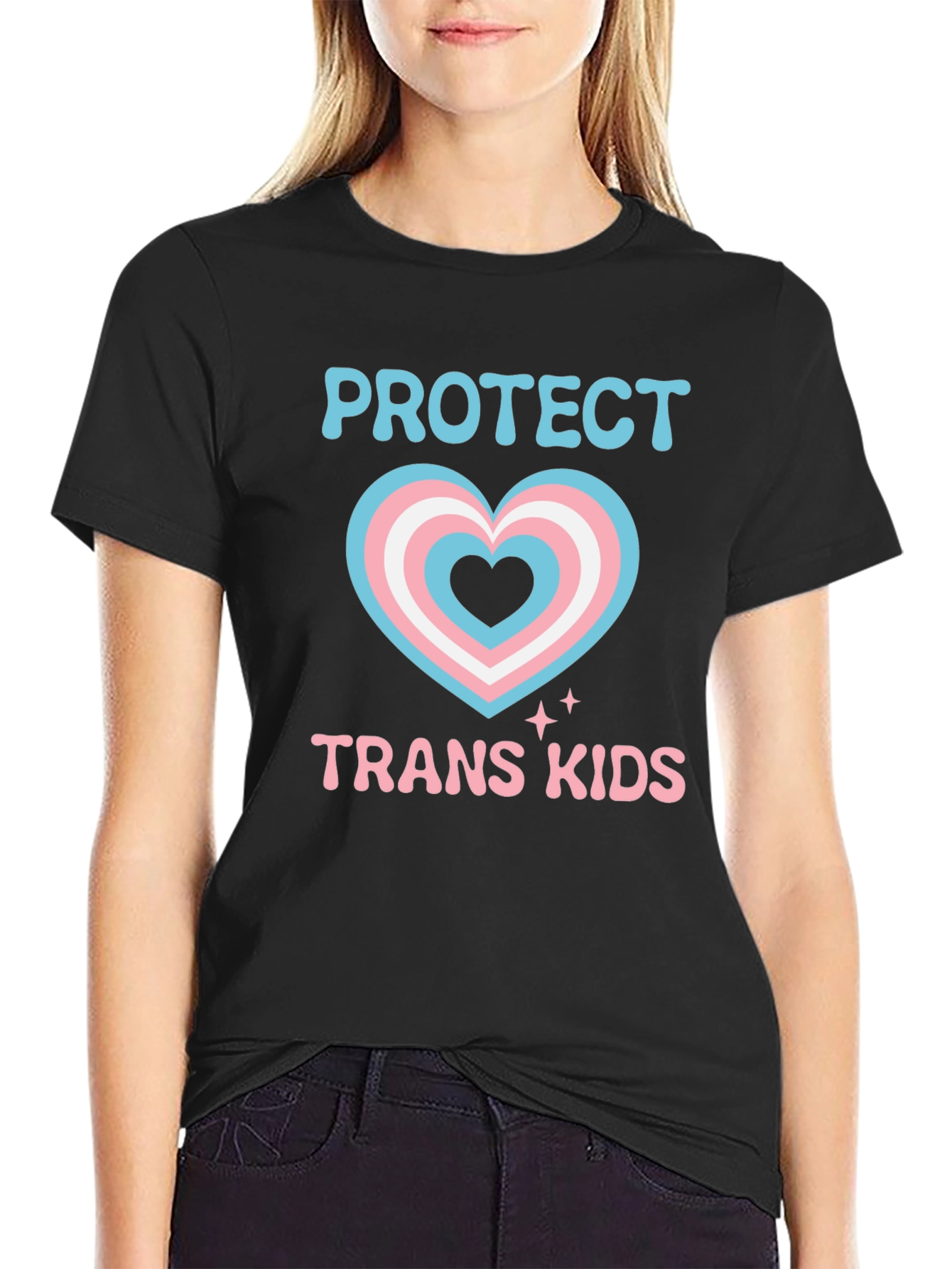 Protect Trans Kids T-Shirt - Heart Design