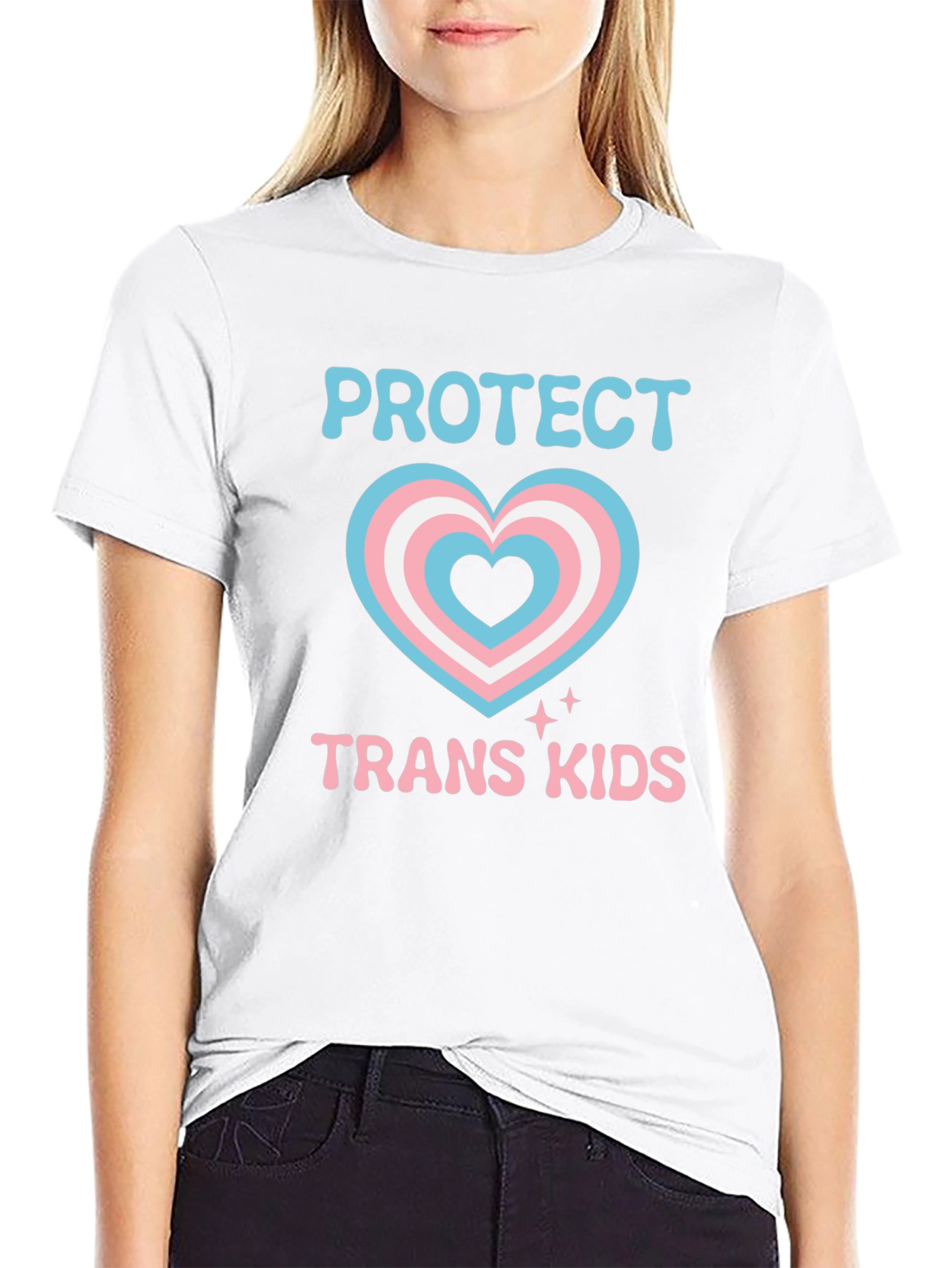 Protect Trans Kids T-Shirt - Heart Design