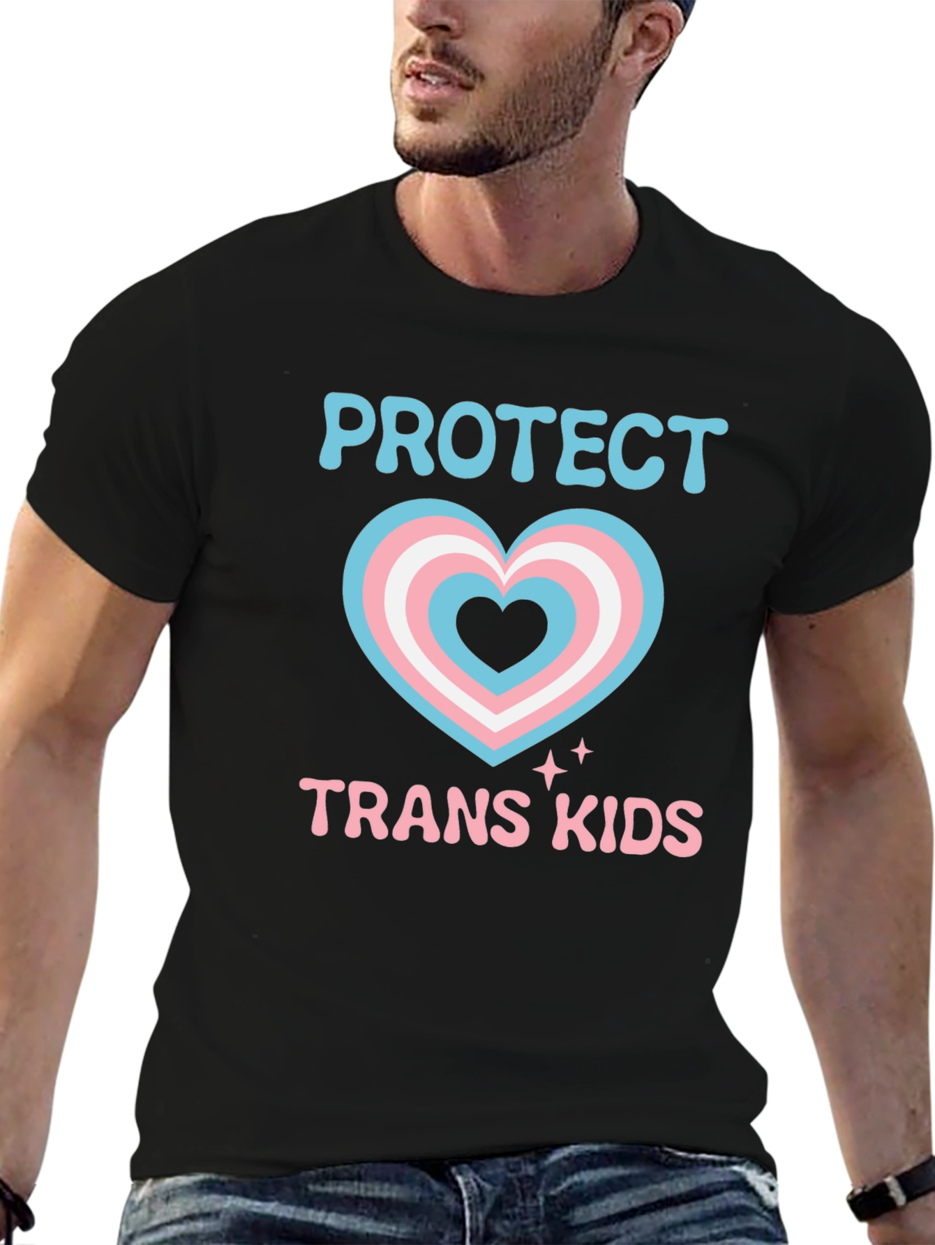 Protect Trans Kids T-Shirt - Heart Design