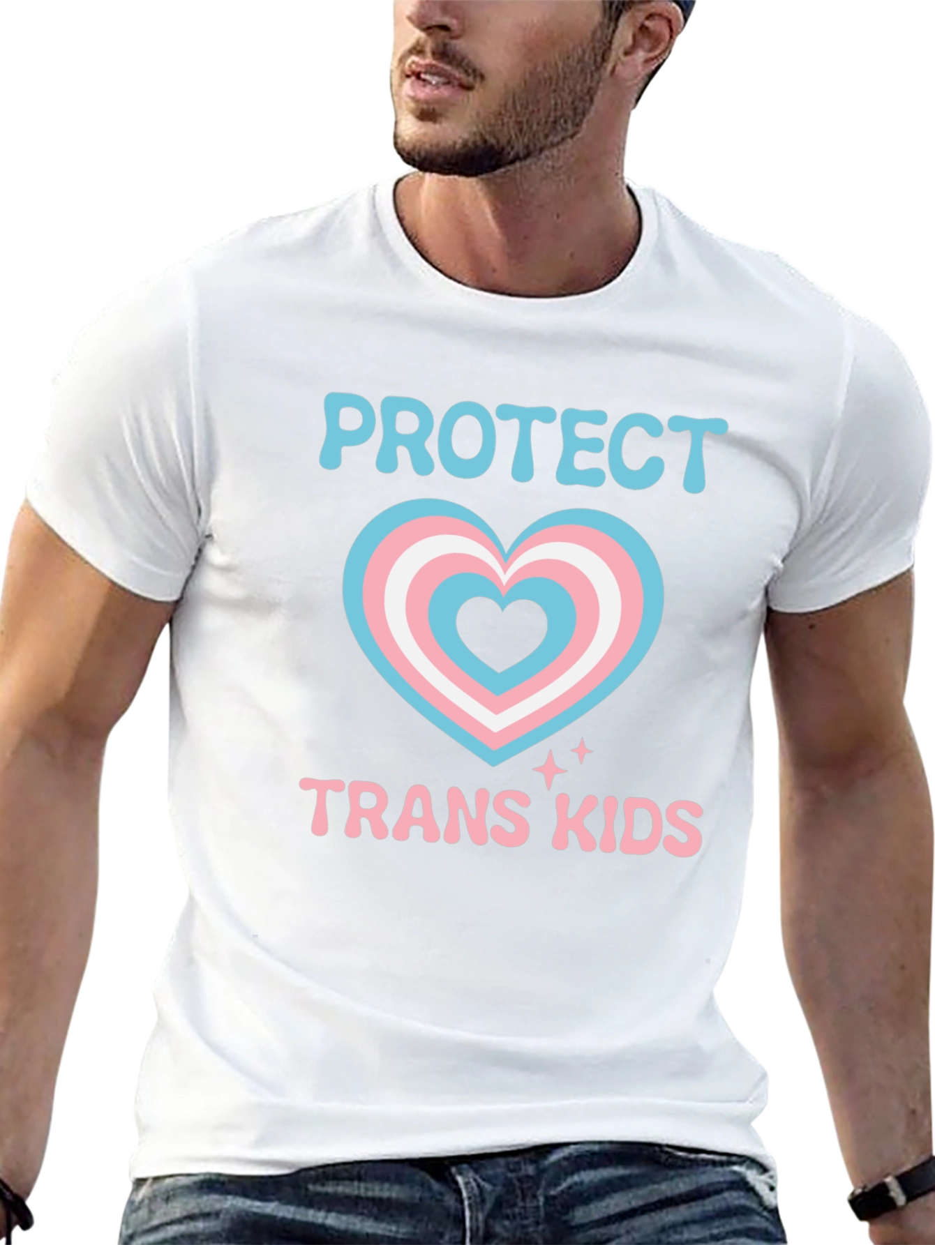 Protect Trans Kids T-Shirt - Heart Design