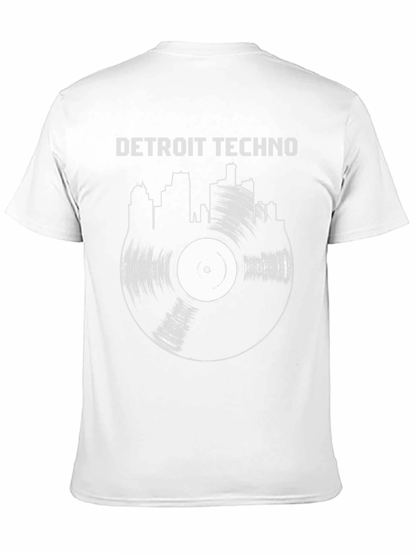 Detroit Techno Vinyl Record Skyline T-Shirt