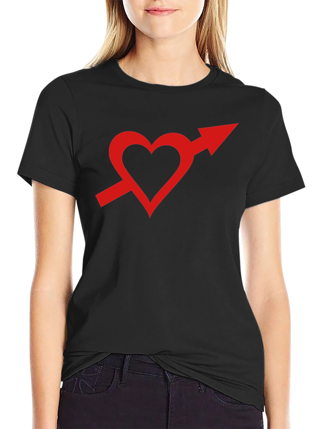 Heart Arrow Graphic Tee - Stylish Unisex T-Shirt