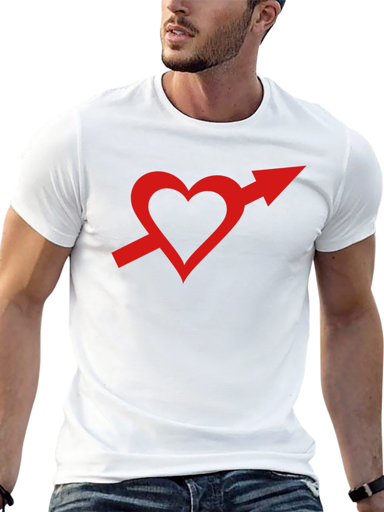 Heart Arrow Graphic Tee - Stylish Unisex T-Shirt
