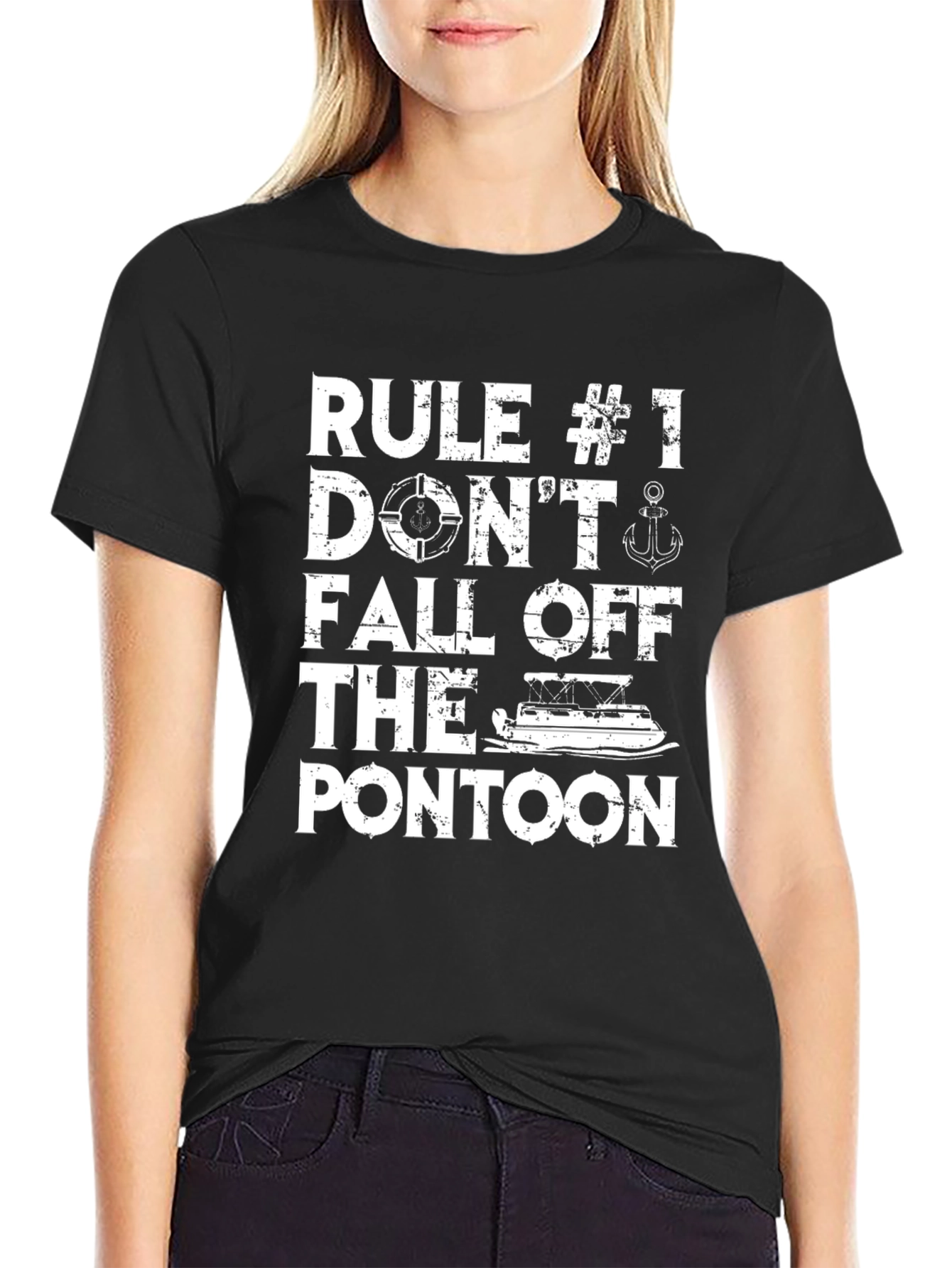 Rule #1: Dont Fall Off the Pontoon T-Shirt