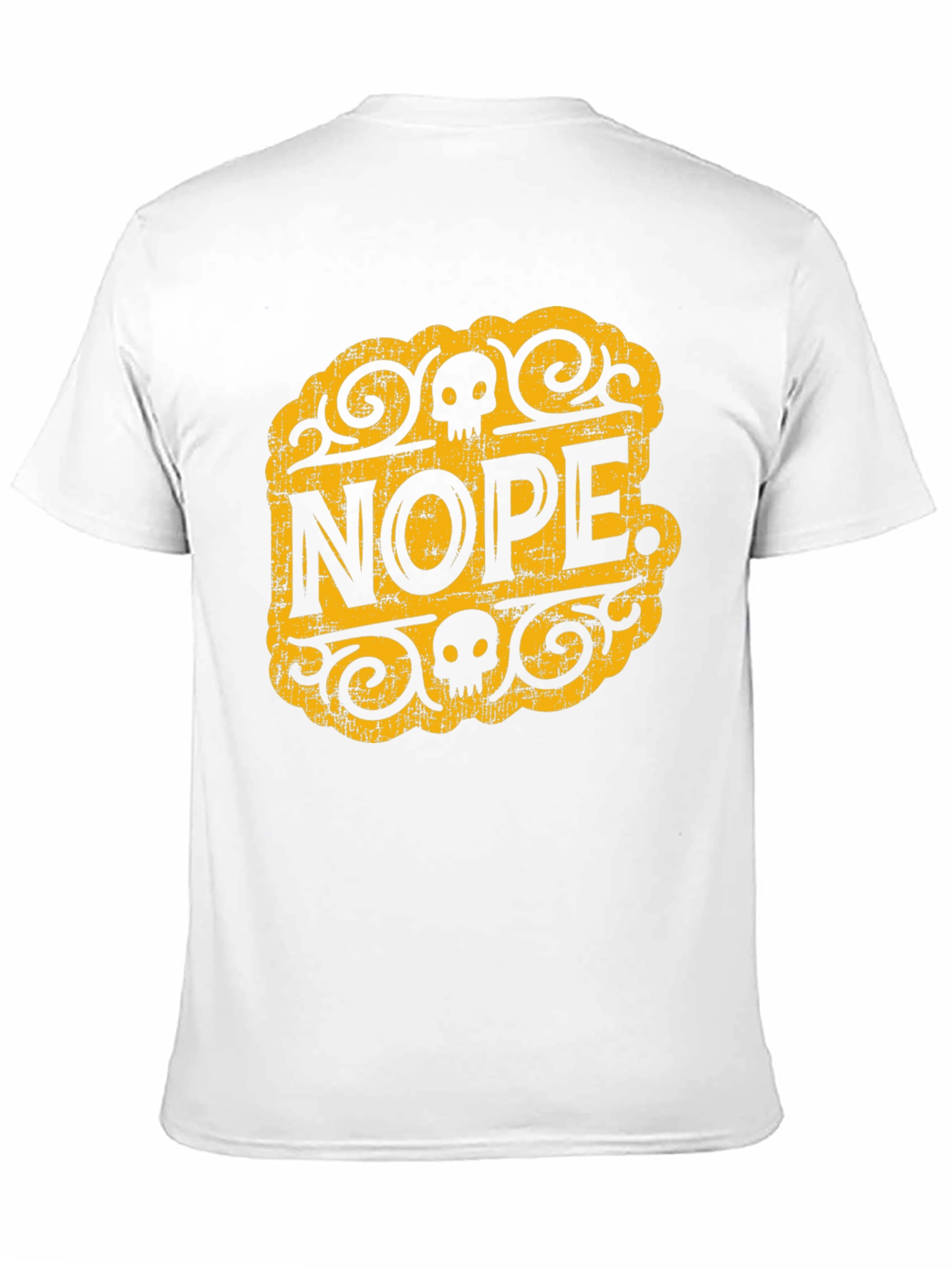 Nope Skull Graphic Tee - Black Cotton T-Shirt