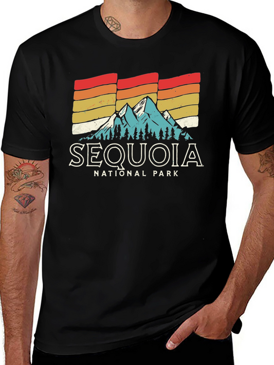Sequoia National Park T-Shirt - Retro Mountain Graphic