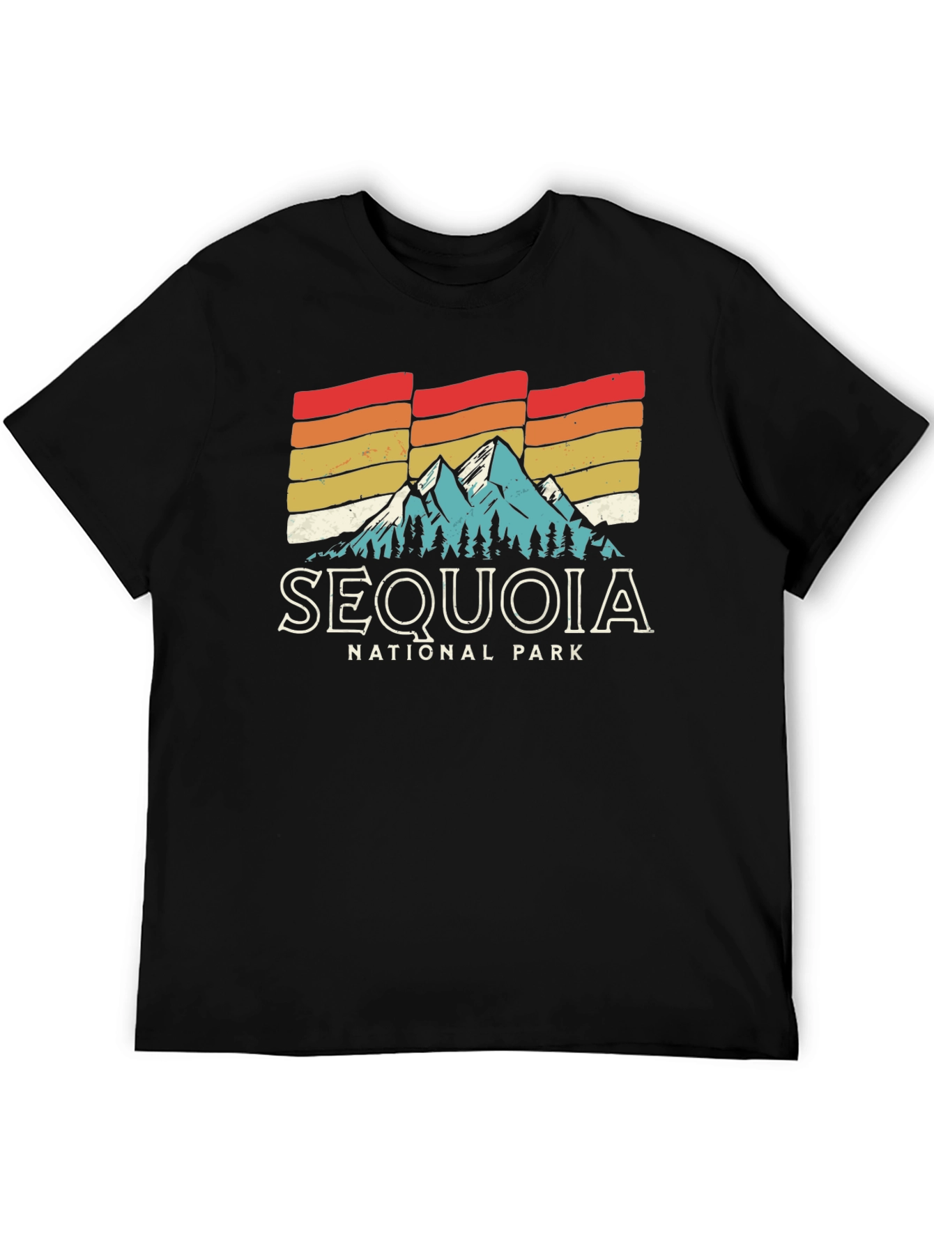 Sequoia National Park T-Shirt - Retro Mountain Graphic