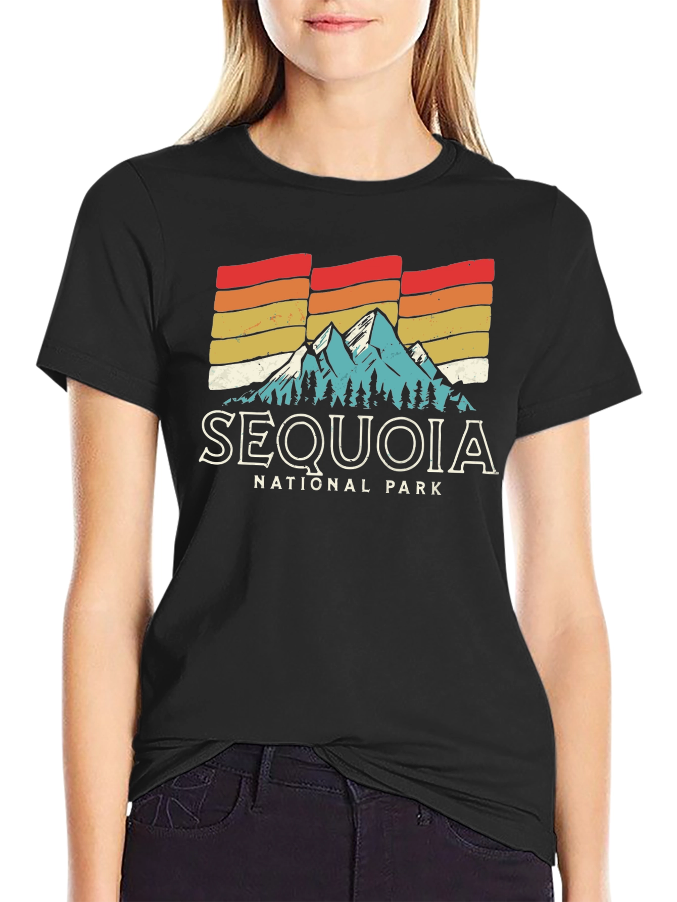 Sequoia National Park T-Shirt - Retro Mountain Graphic