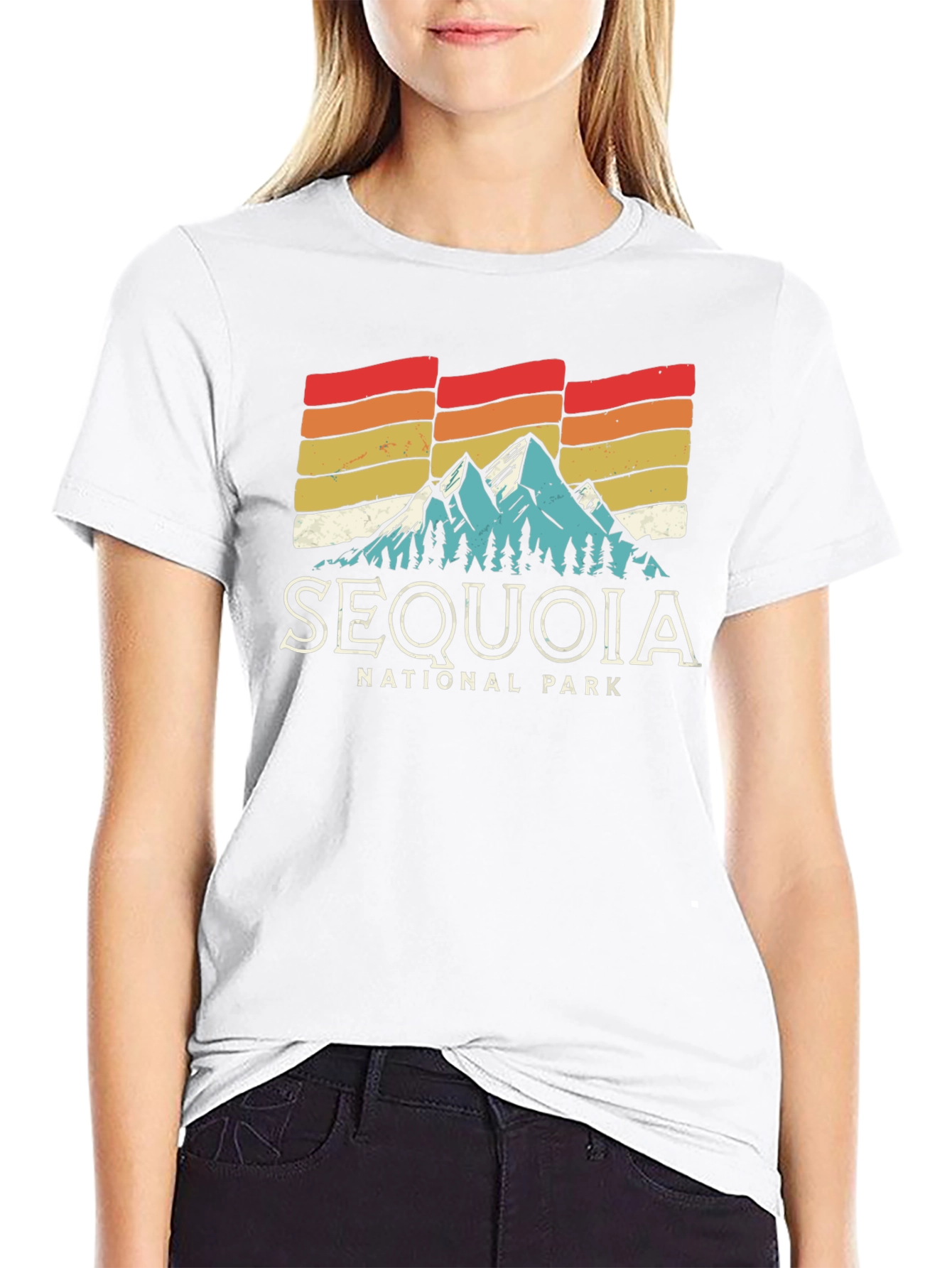Sequoia National Park T-Shirt - Retro Mountain Graphic