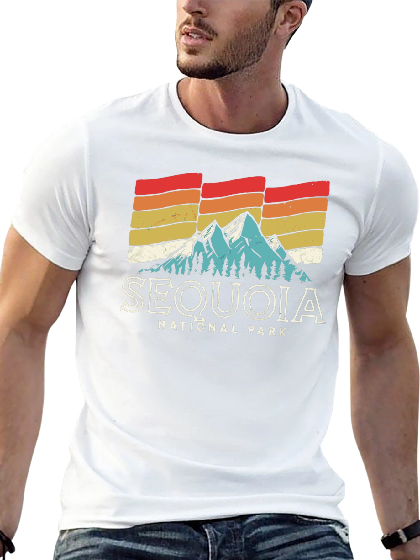 Sequoia National Park T-Shirt - Retro Mountain Graphic