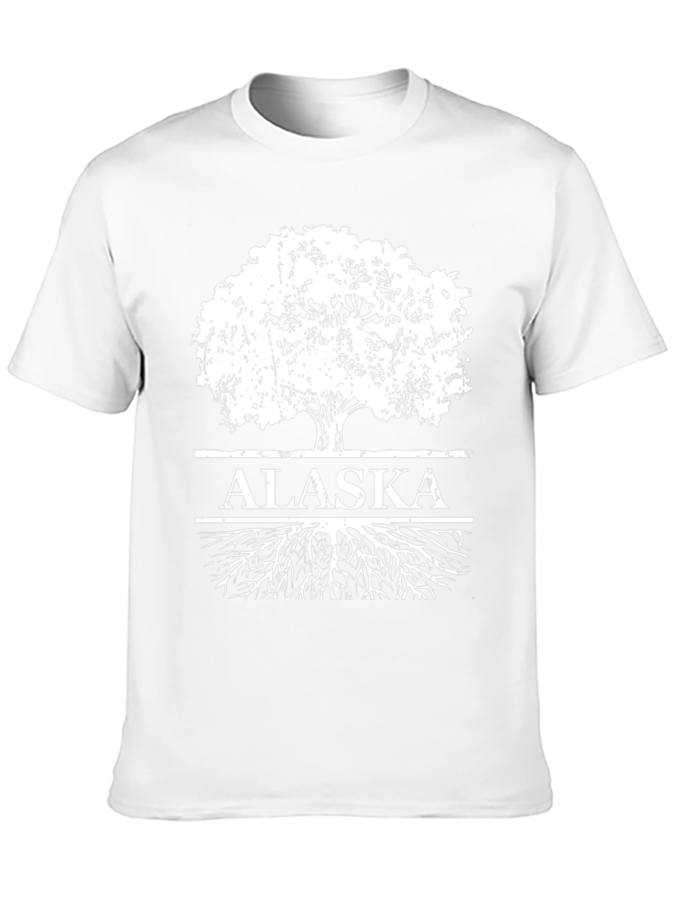 Alaska Tree Roots Graphic Print Black T-Shirt