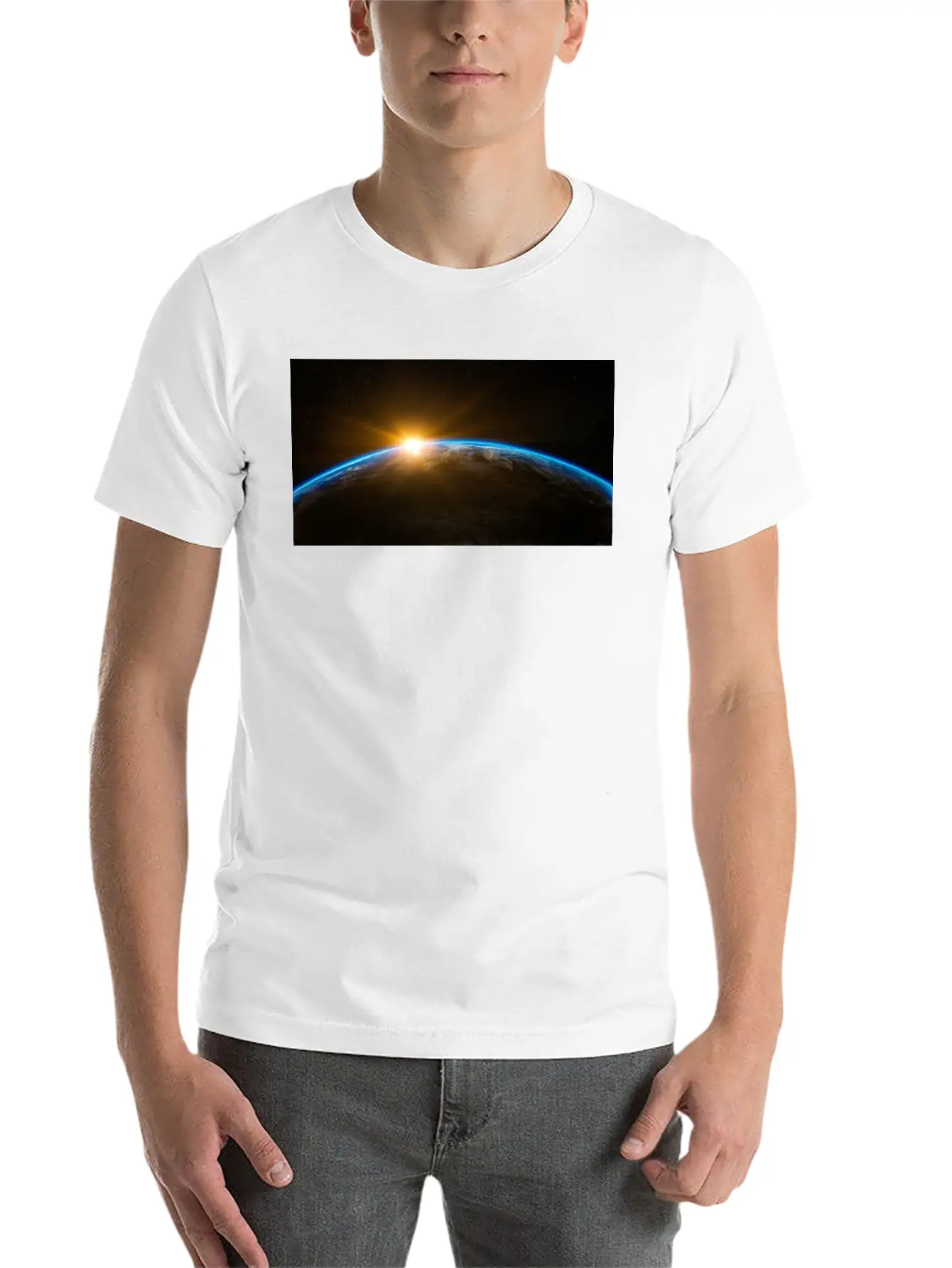 지구와 우주 그리고 태양 Comfortable Minimalist Graphic Tee – Summer Style Essential
