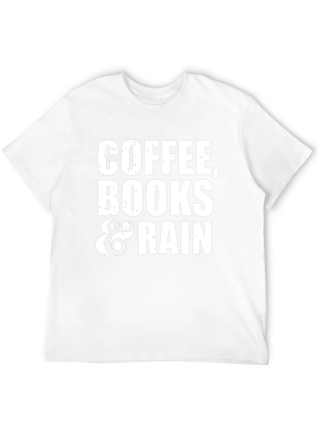Coffee Books & Rain Black T-Shirt