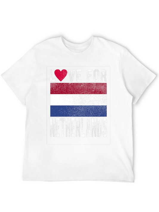 Love for Netherlands T-Shirt Flag Heart Design
