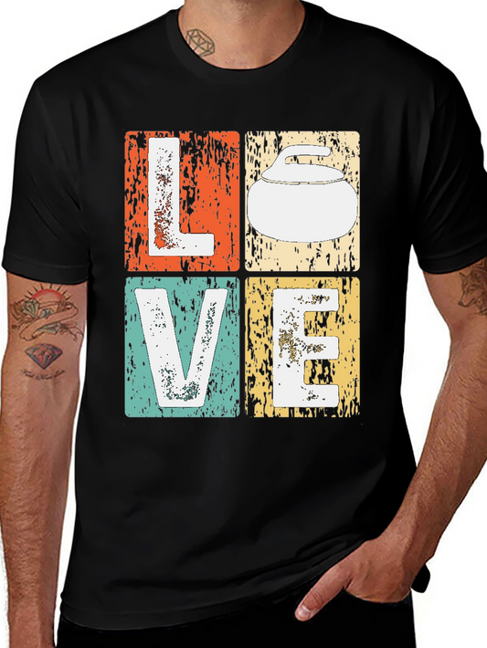 Retro Curling LOVE T-Shirt