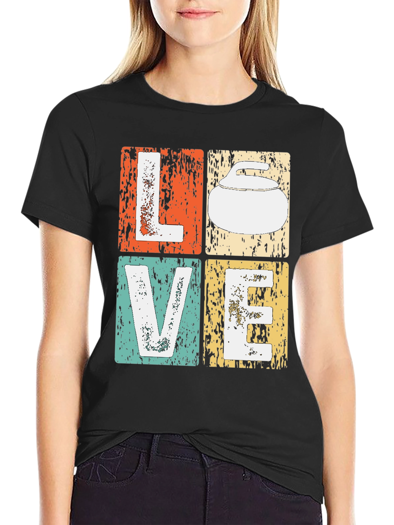 Retro Curling LOVE T-Shirt