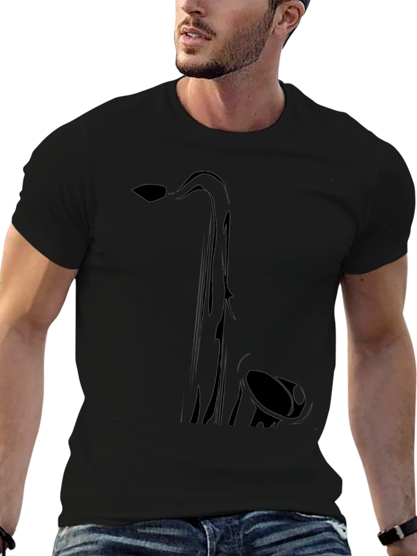 Saxophone Graphic Tee - Black