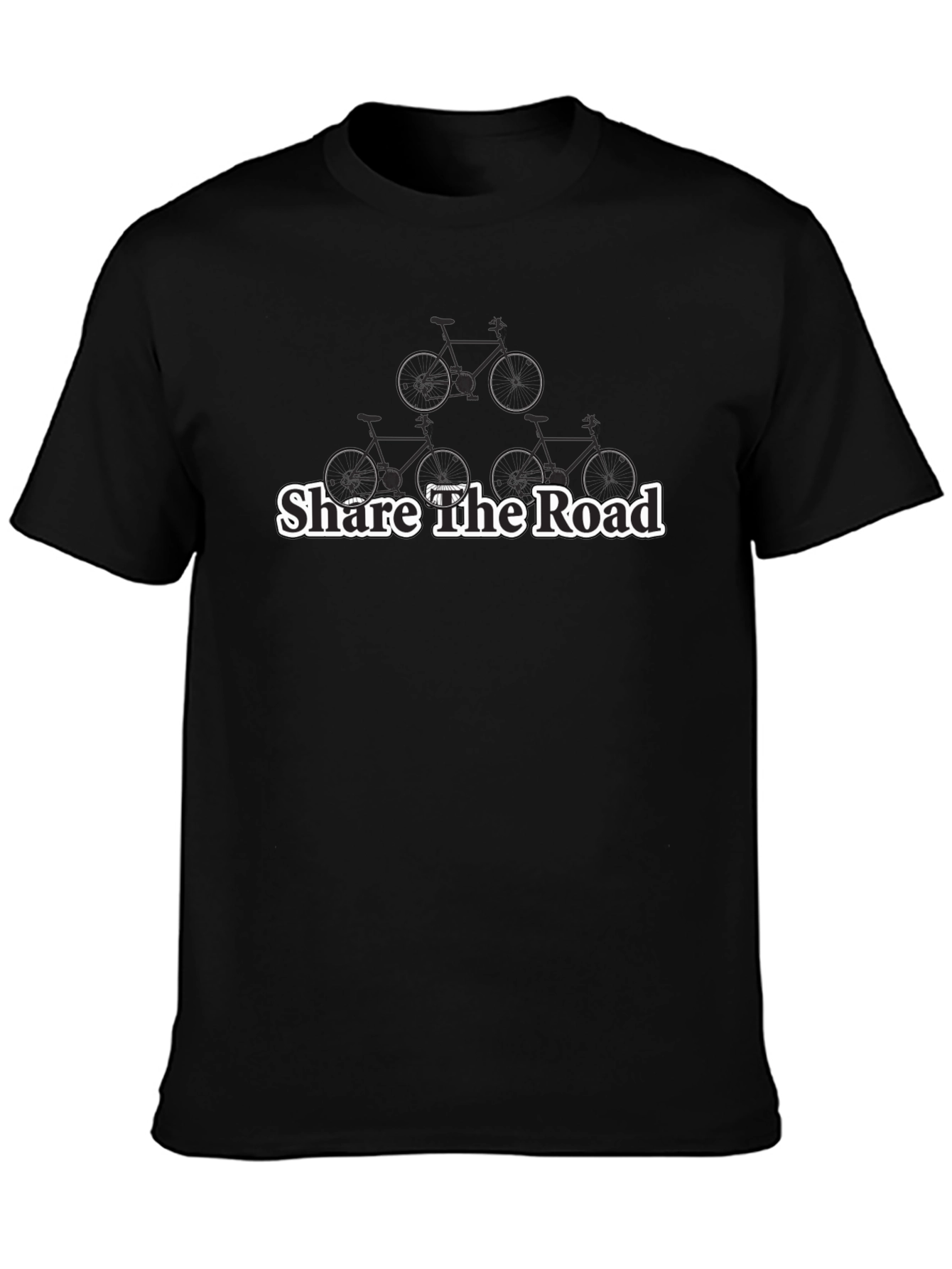 Share the Road Cycling T-Shirt - Black