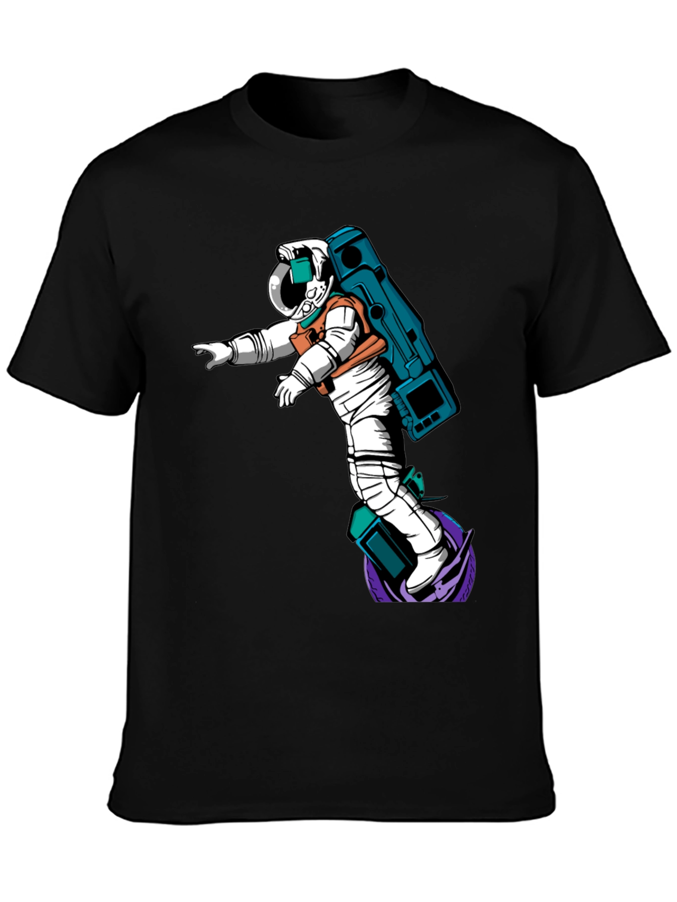 Astronaut Graphic T-Shirt - Black