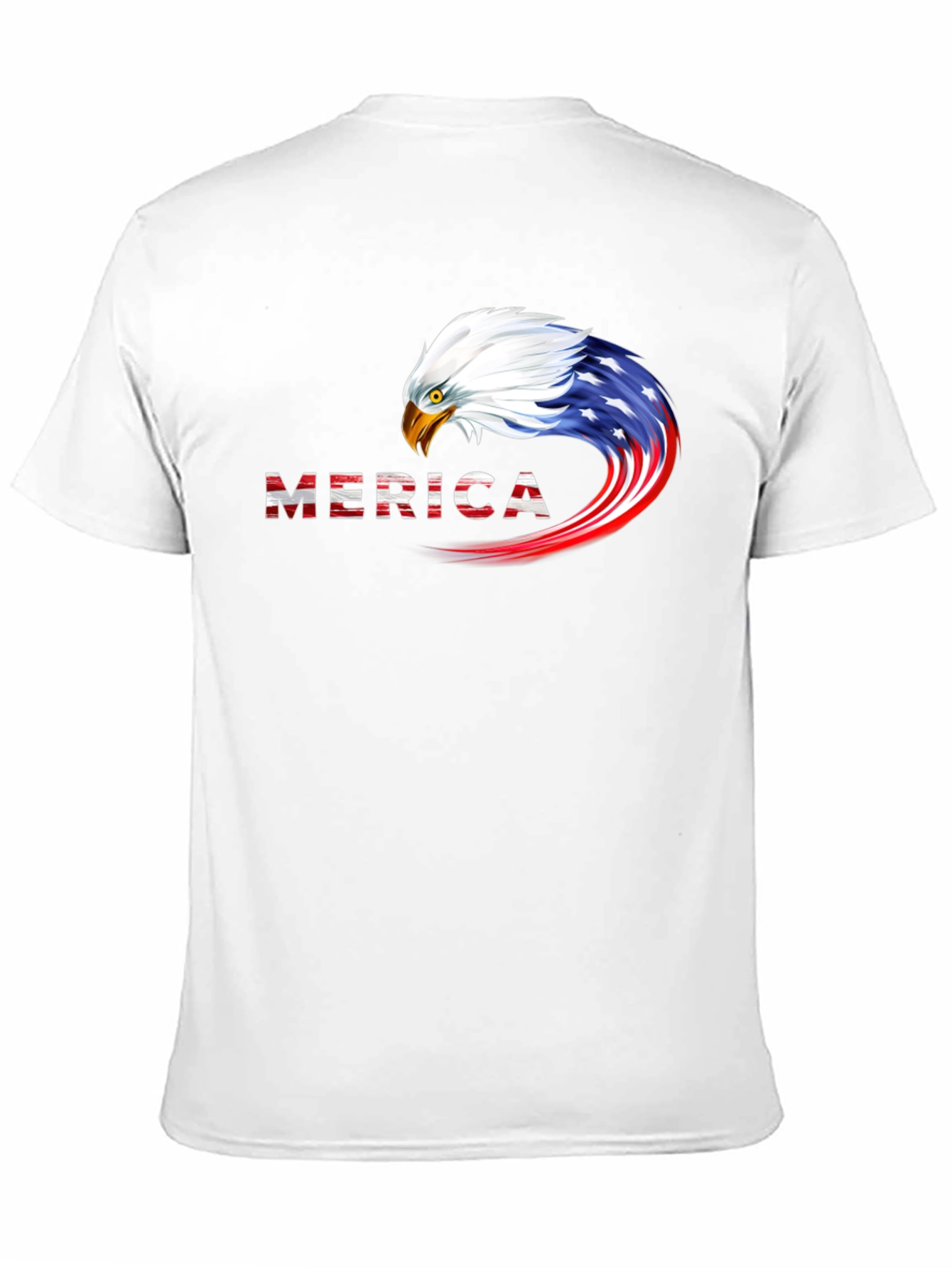 Patriotic Eagle Merica Graphic T-Shirt - Black