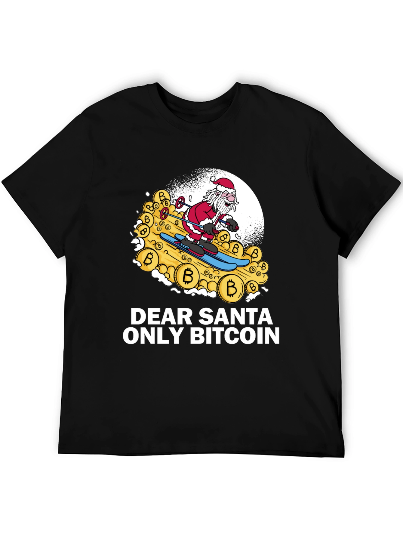Bitcoin Santa T-Shirt - Crypto Christmas Tee