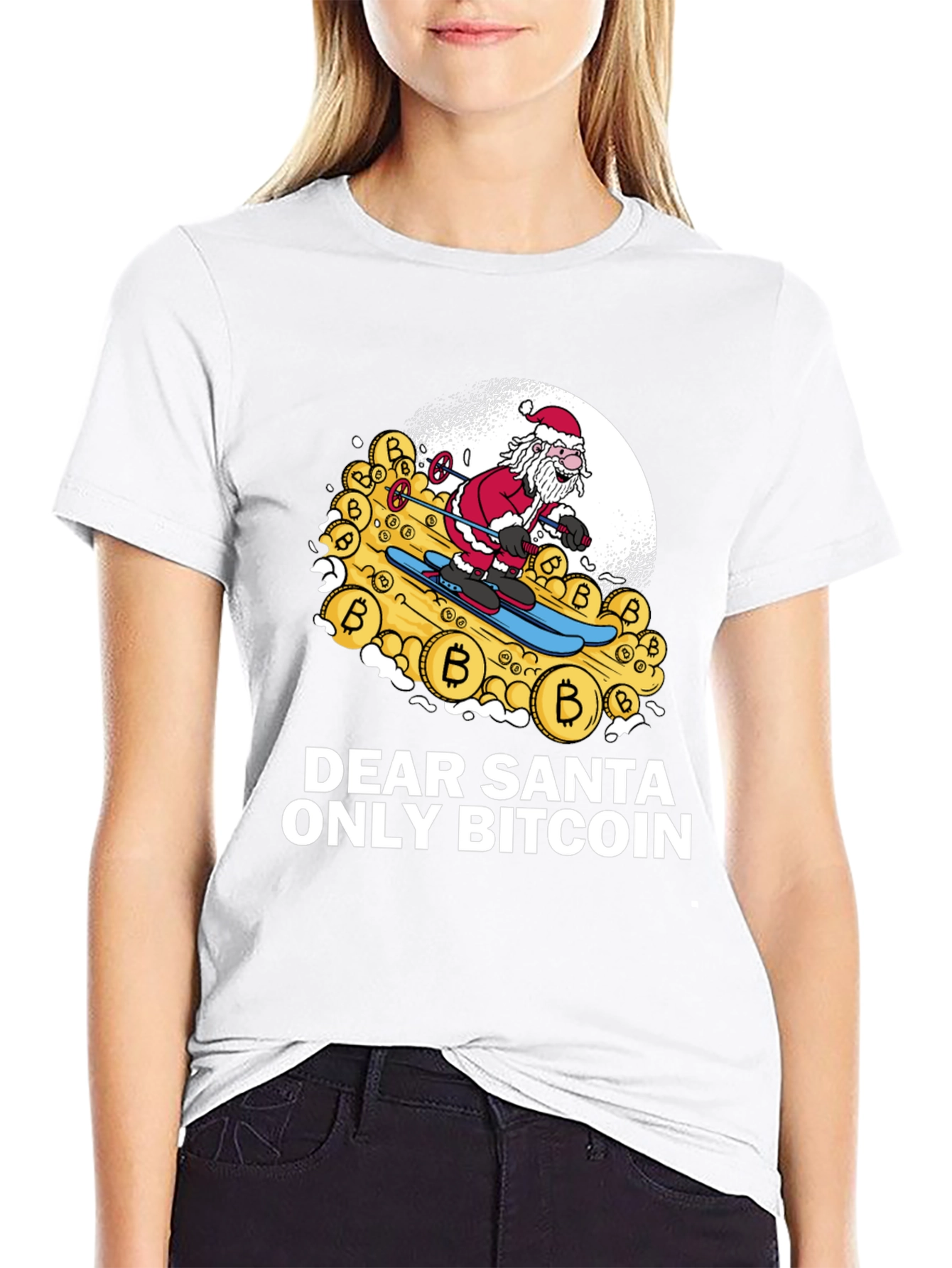 Bitcoin Santa T-Shirt - Crypto Christmas Tee