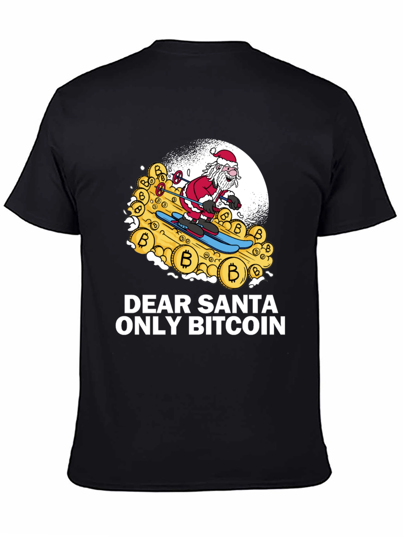 Bitcoin Santa T-Shirt - Crypto Christmas Tee