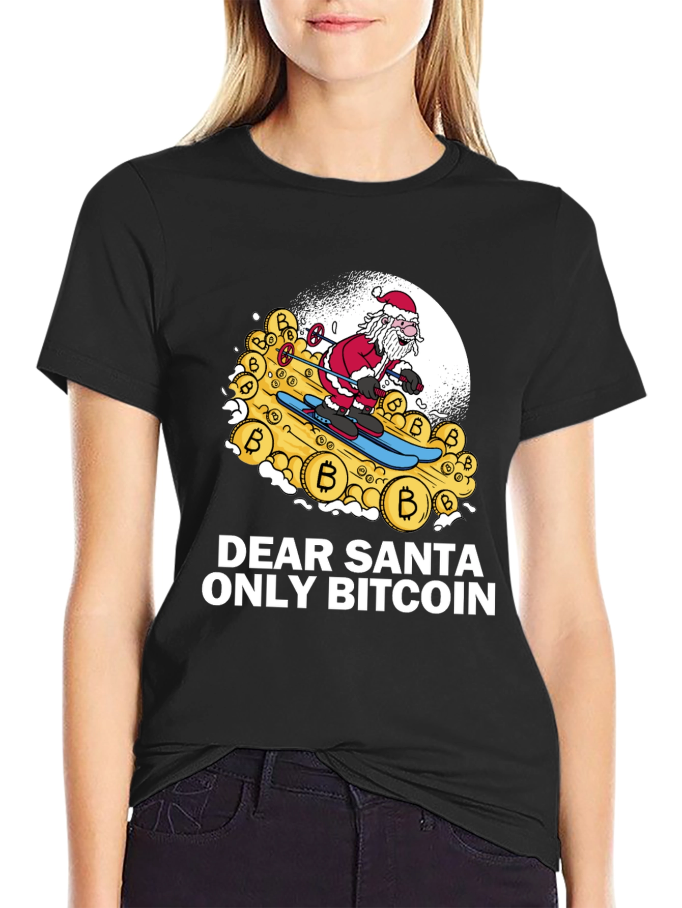 Bitcoin Santa T-Shirt - Crypto Christmas Tee