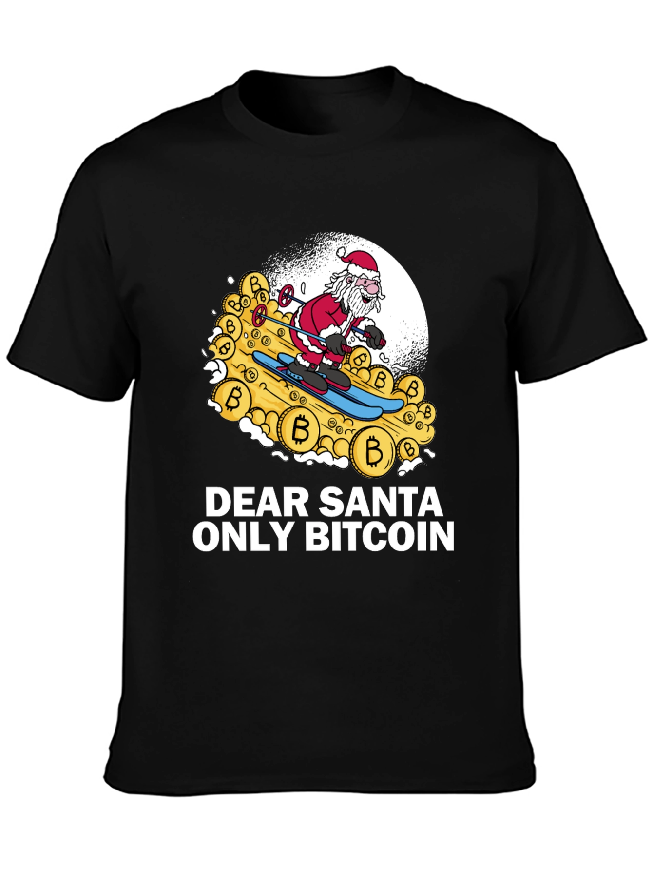 Bitcoin Santa T-Shirt - Crypto Christmas Tee