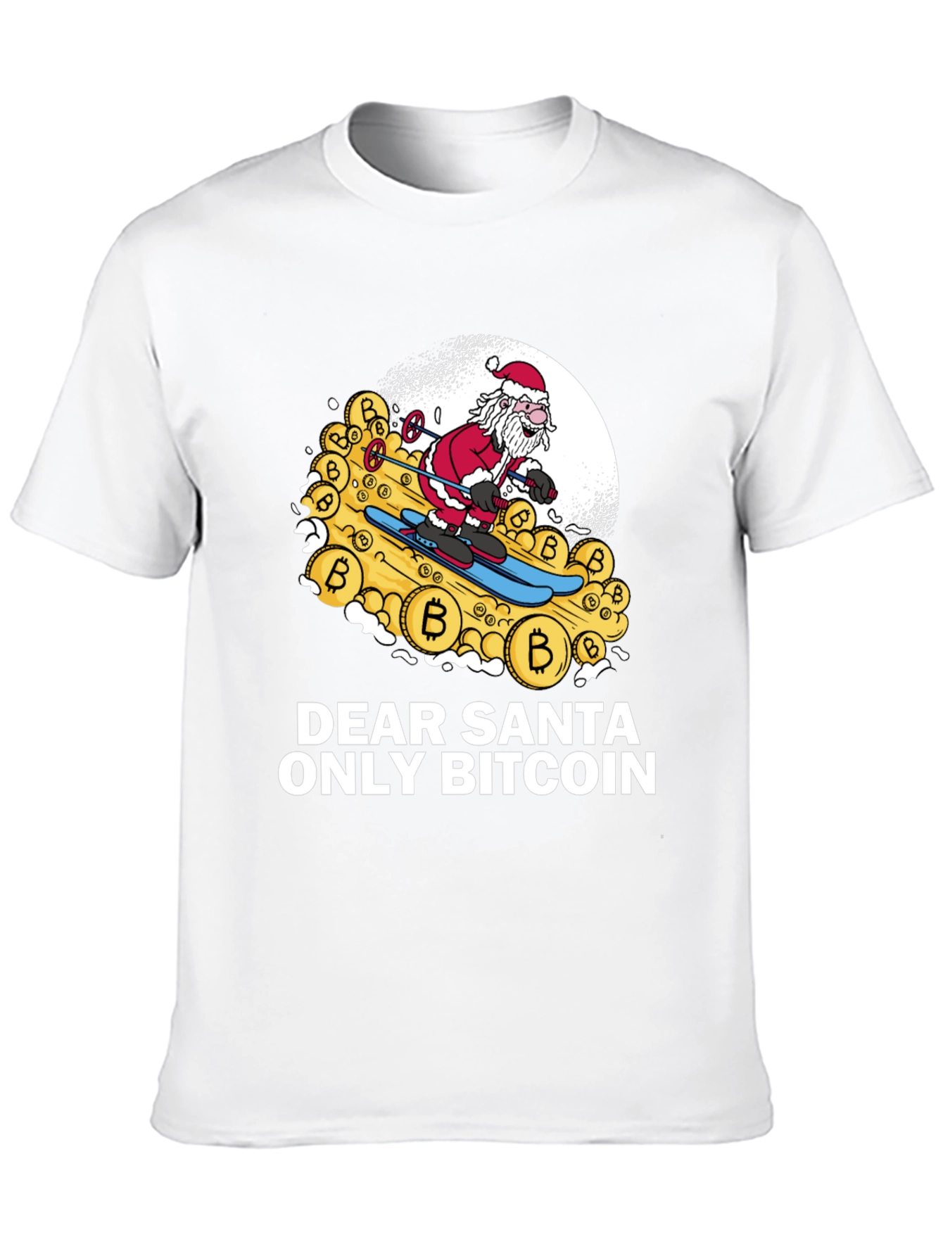 Bitcoin Santa T-Shirt - Crypto Christmas Tee