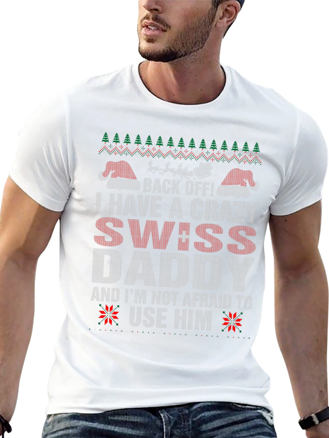 Crazy Swiss Daddy Christmas T-Shirt