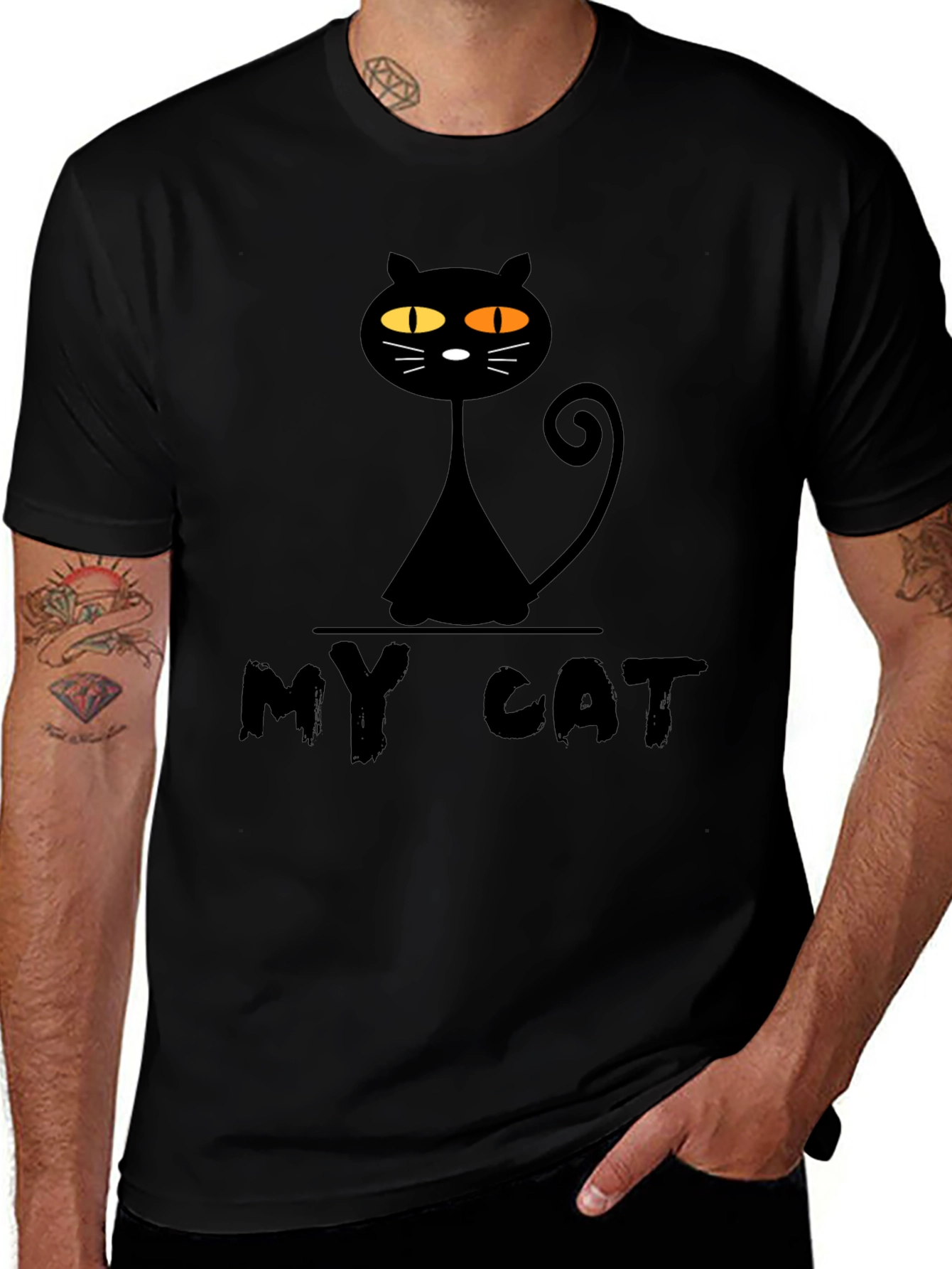 My Cat T-Shirt Halloween Black Cat Tee