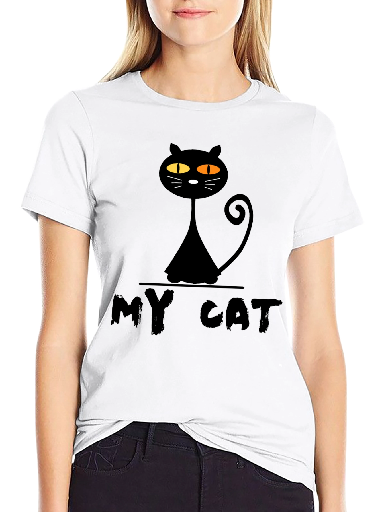My Cat T-Shirt Halloween Black Cat Tee