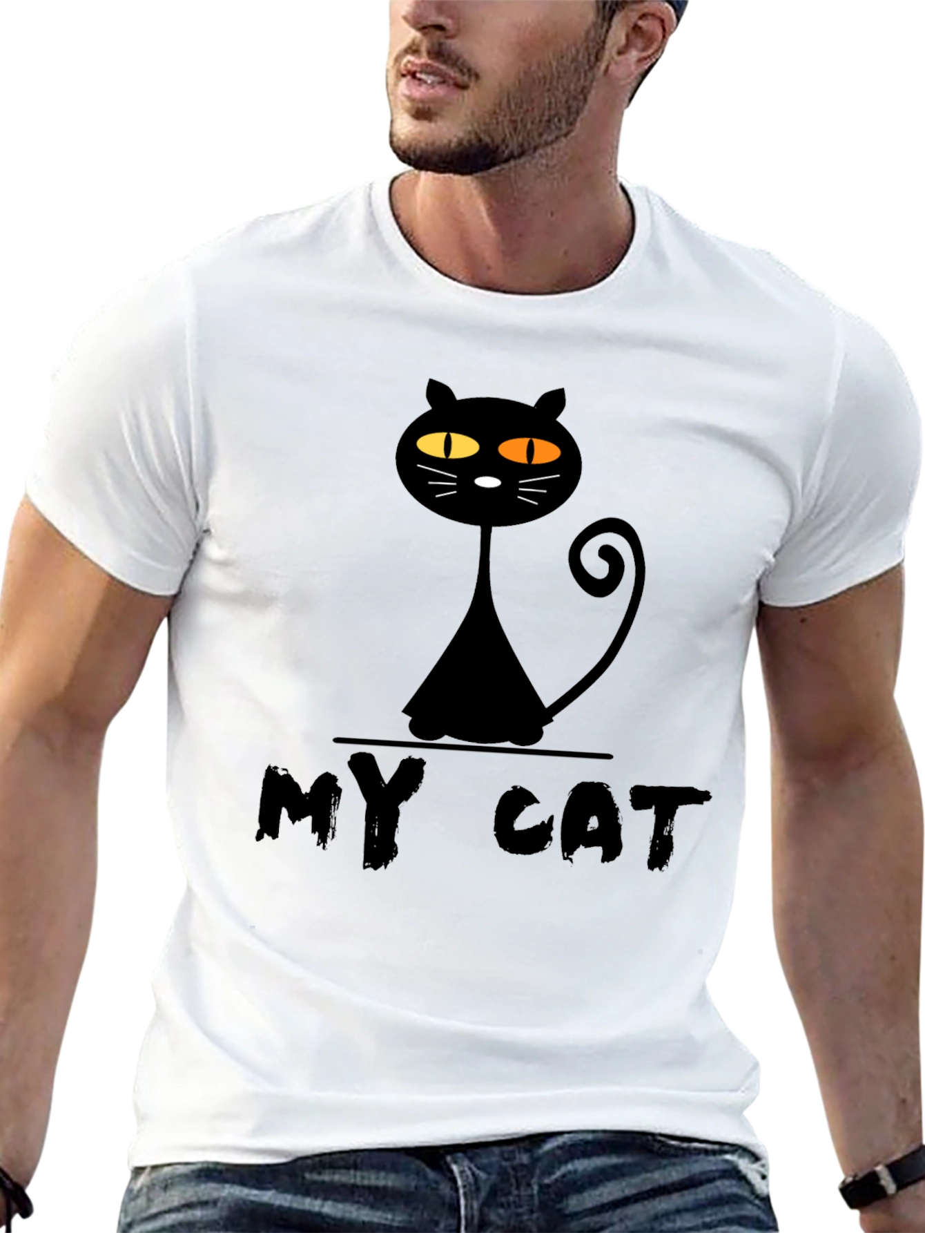 My Cat T-Shirt Halloween Black Cat Tee