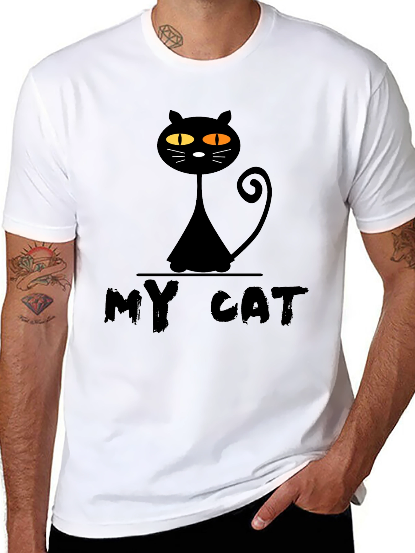 My Cat T-Shirt Halloween Black Cat Tee