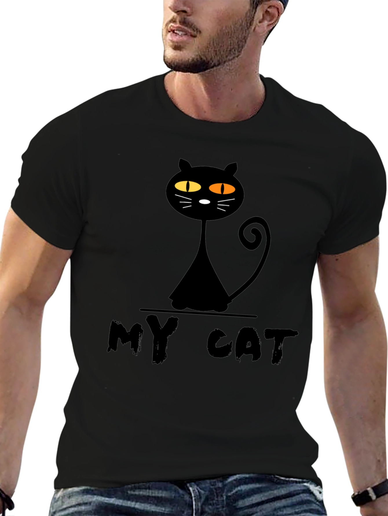 My Cat T-Shirt Halloween Black Cat Tee